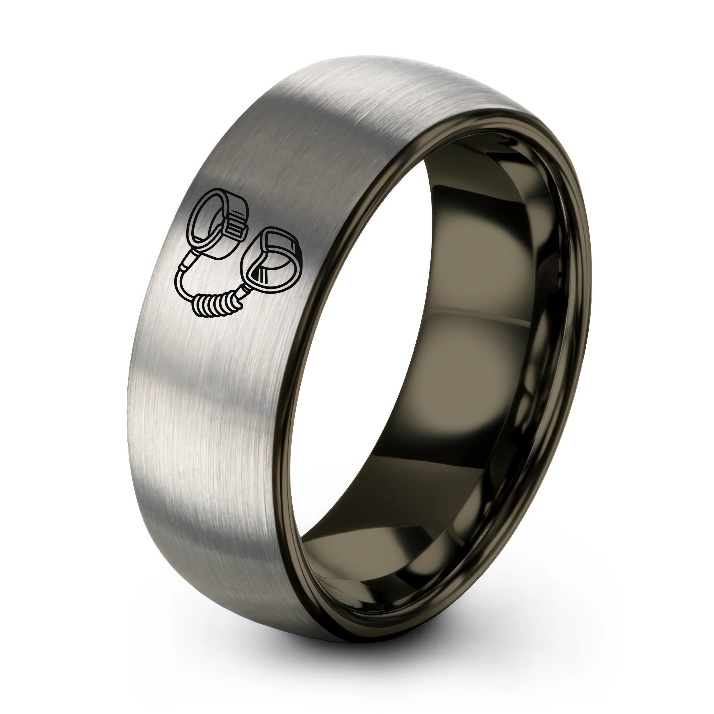 #ring styles_04 - Yellow Gold Black Tungsten