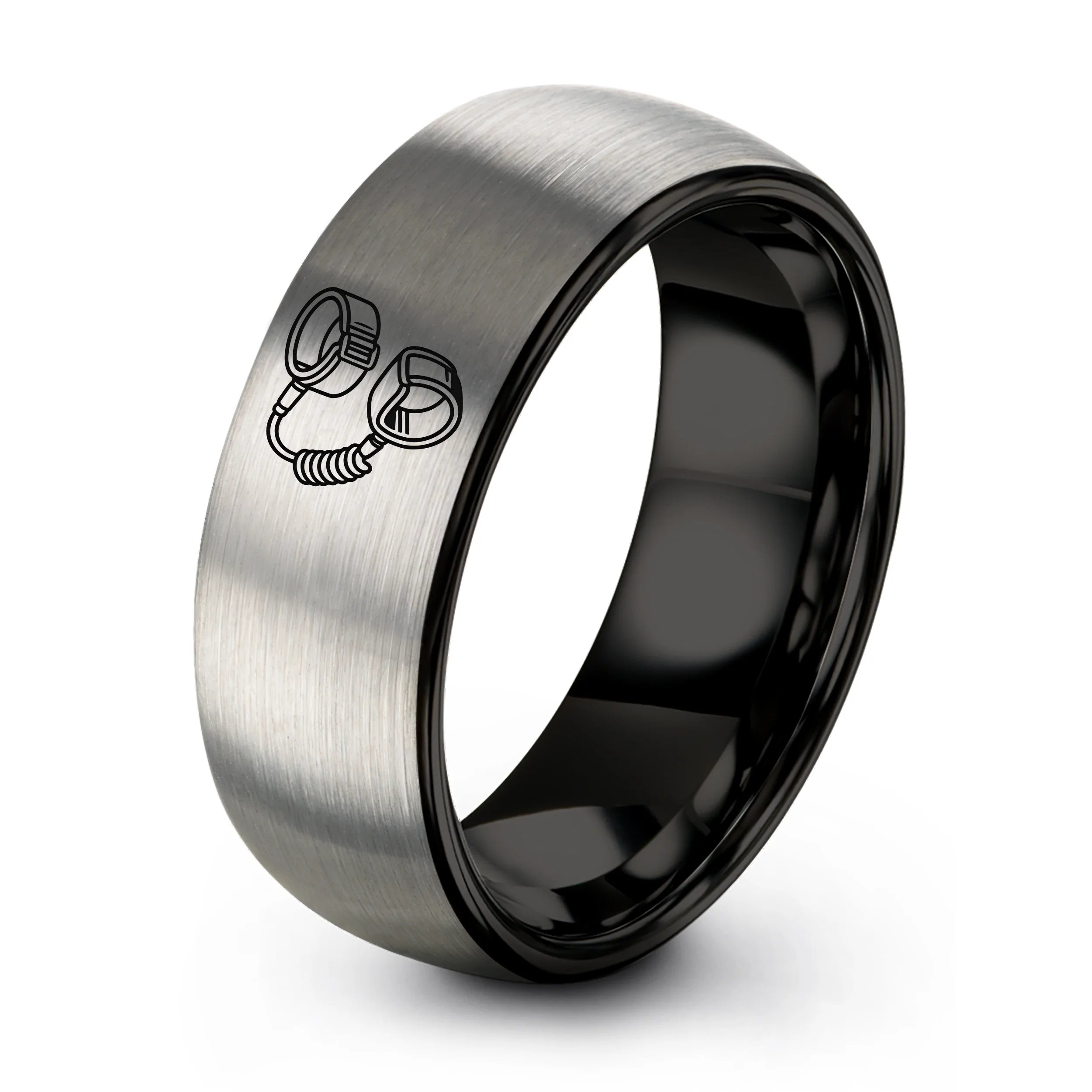 #ring styles_09- Yellow Gold Black Tungsten