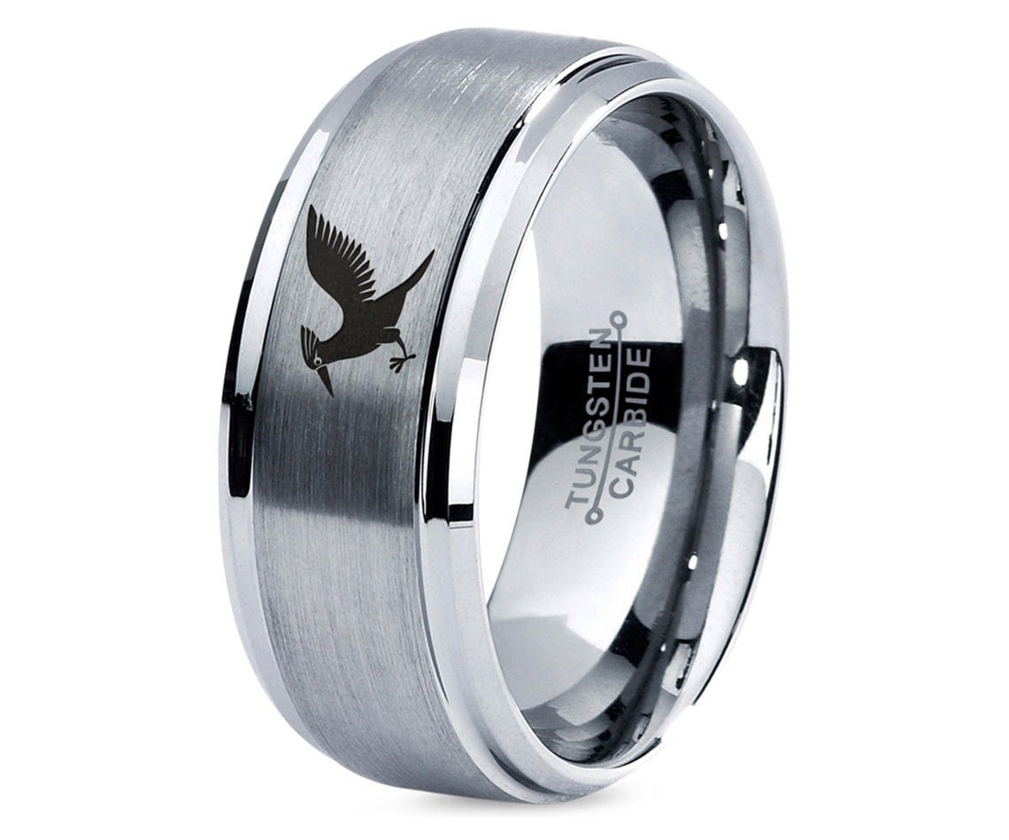 Cockatoo Bird Flying Ring | Silver Ring | Wedding Ring Sets For Women | Tungsten Rings For Woman | Laser Engraved Ring | Graduation Gifts