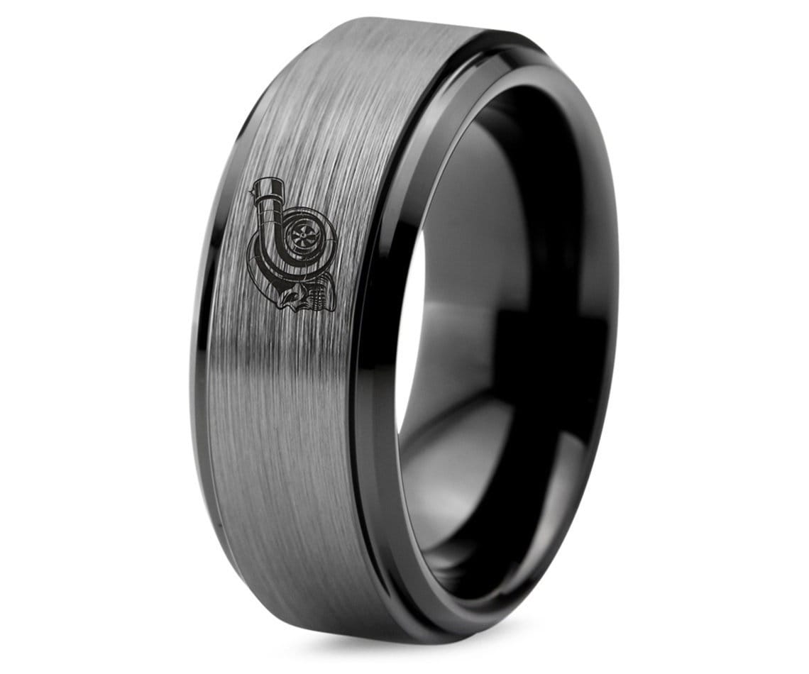 Turbo Air Skull Street Ring, Modern Wedding Rings For Women, Tungsten Ring, Simple Ring For Men, Couple Ring, Gifts For Dad, Unique Gifts