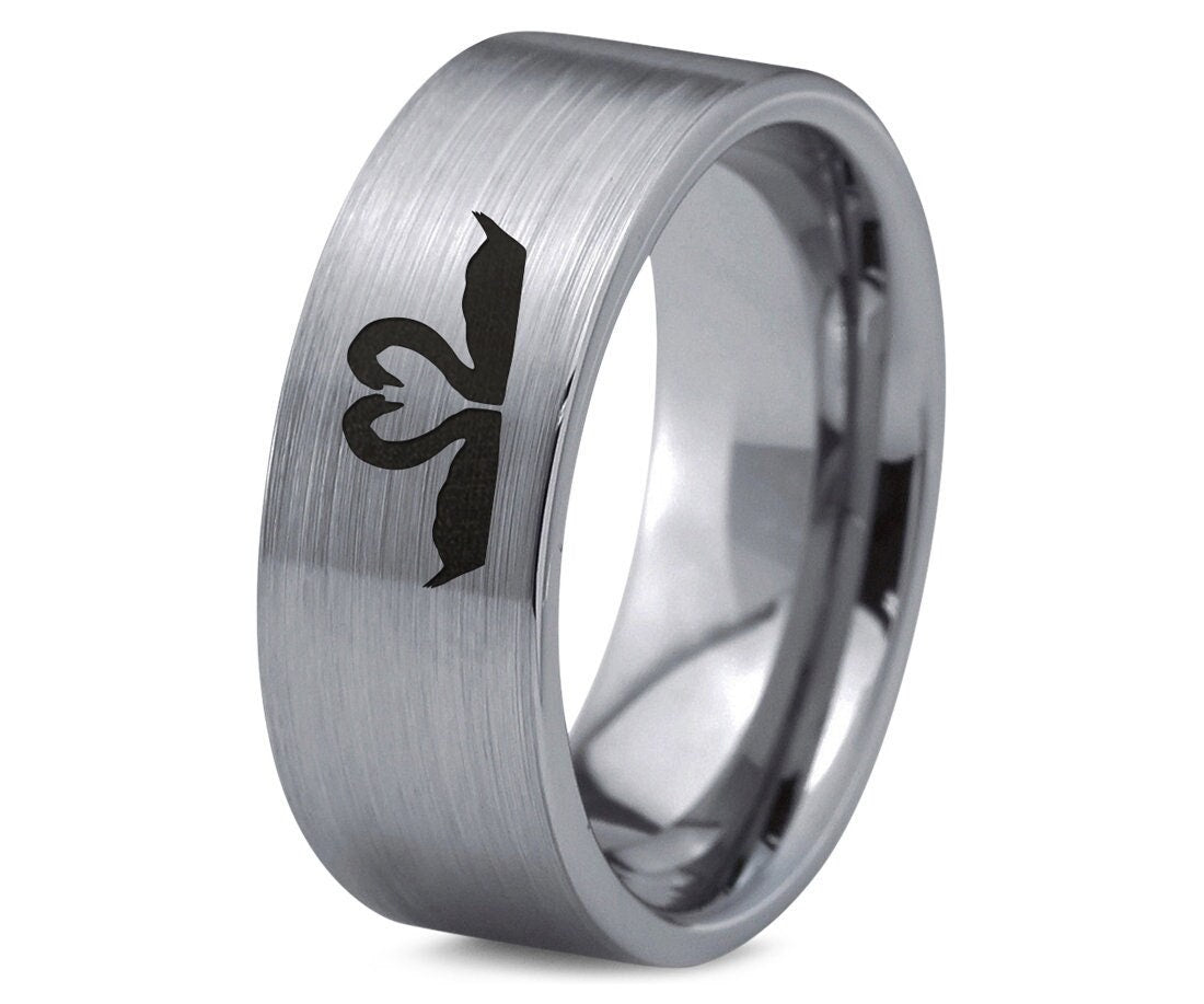 Couple Swan Ring,Swan Wedding Bands,Silver Gray Tungsten Rings For Women,Promise Rings,Gifts For Boyfriend,Gift For Her,Patrick's day Gifts