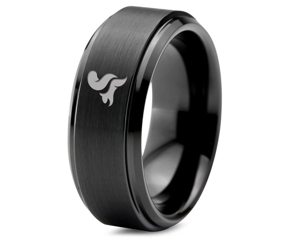 Squirrel Lover Ring | Ring For Wife | Black Wedding Rings For Men | Tungsten Ring Men | Friend Gifts | Personalized Gifts | Gifts For Mom