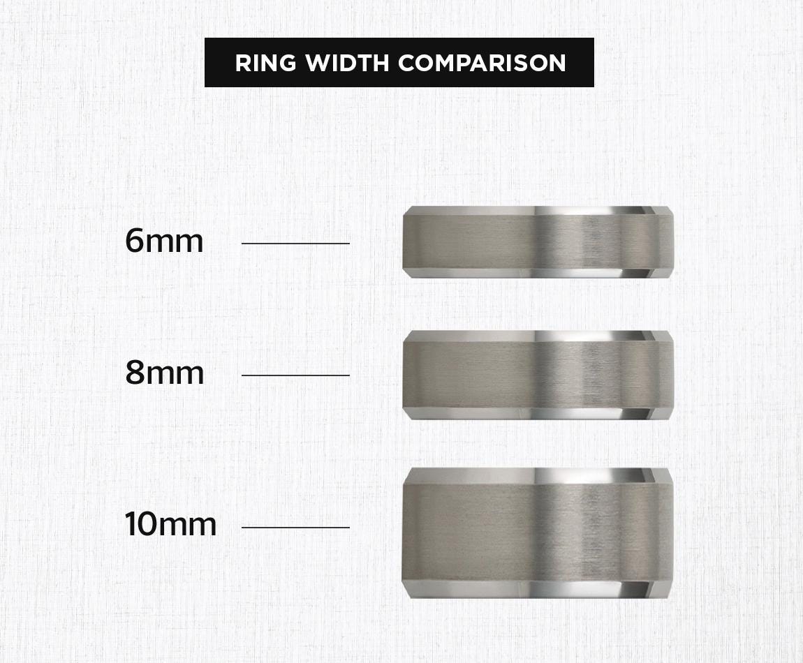 Silver Tungsten Ring For Men, Personalized Gifts for Him, Promise Ring for Her, Blue Wedding Band, Engagement Gift, Wife Christmas Gift