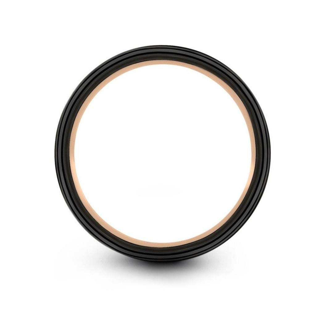 Ladies Wedding Band, Black Tungsten Ring, Engagement Ring, Promise Ring, Minimalist Ring, Rings for Women, Personalized Ring, Gift For Him