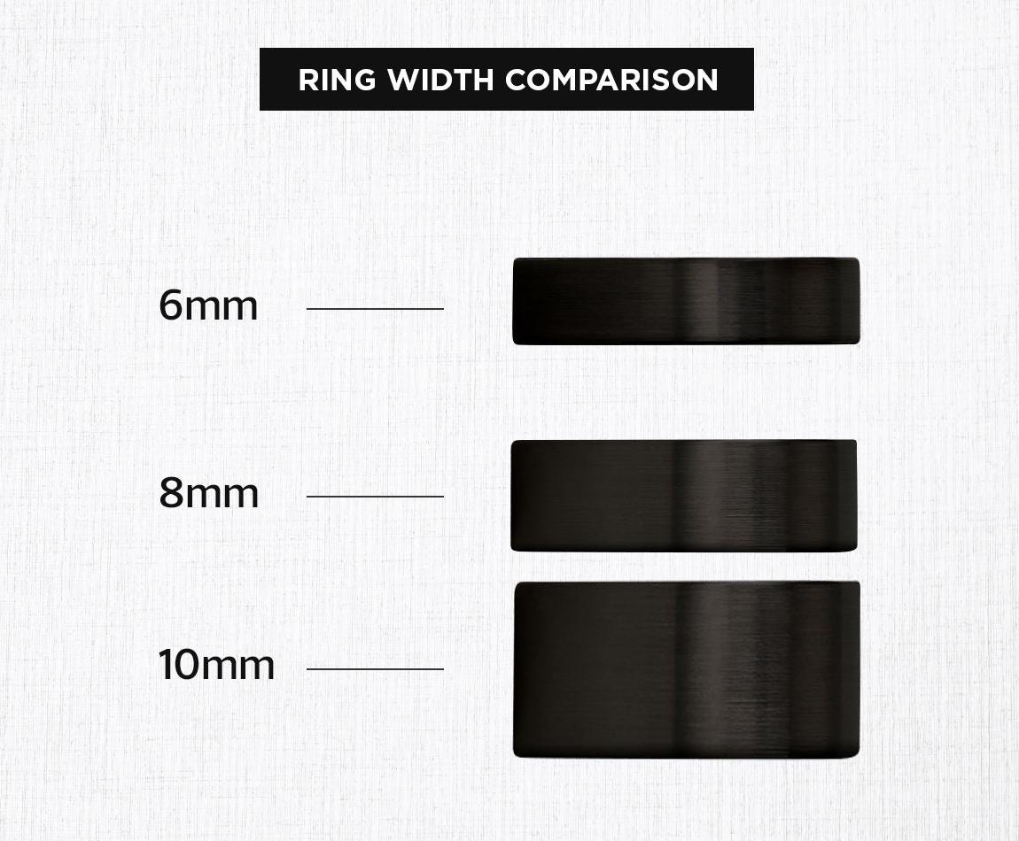 Flat Cut Tungsten Ring, Black Wedding Band Tungsten Ring, Anniversary Matching Ring, Birthday Gift For Him, Gifts For Women, Christmas Gift