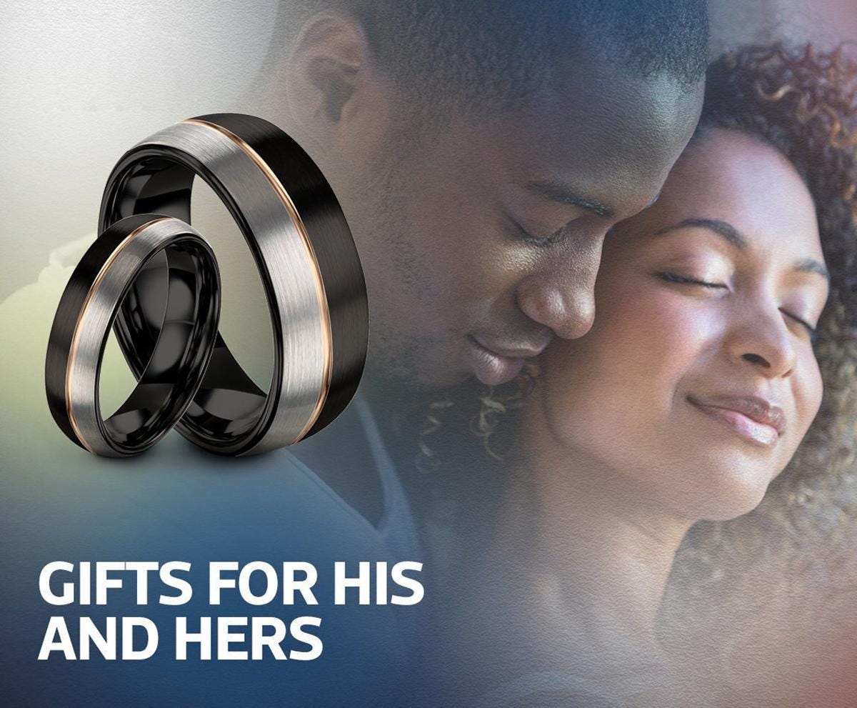 Wedding Ring Sets His And Hers | Engagement Rings | Gifts For Her Christmas | Best Friend Birthday Gifts | His And Hers Wedding Bands