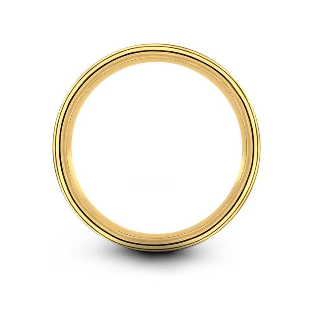 Tungsten Gold Rings For Women - 18K Gold Wedding Band - Personalized Gifts For Men - Birthday Gifts For Her - Christmas Gifts For Him