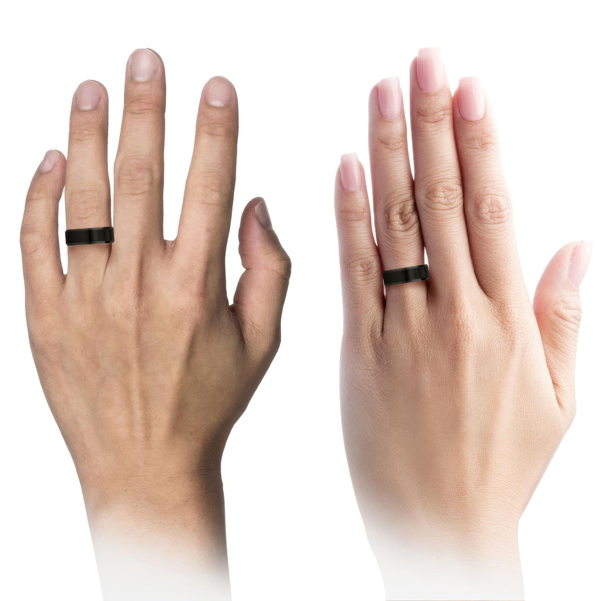 Mens Wedding Band Black, Matching Ring For Best Friend, Anniversary Gifts For Boyfriends, Personalized Gifts, Unique Couple Promise Ring