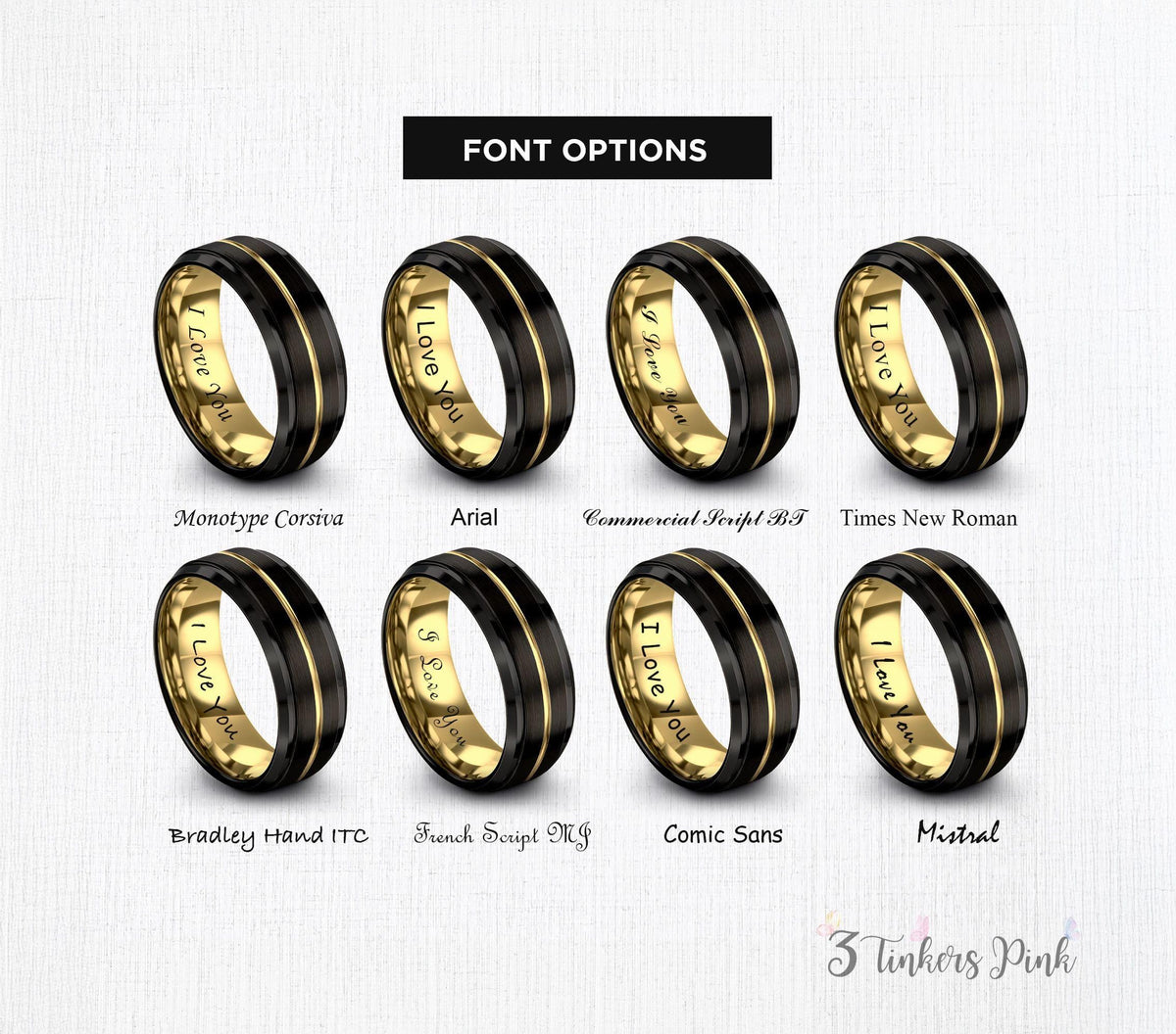 Mens Wedding Band,Mens Tungsten Wedding Band,Wedding Rings,His and Her Wedding Bands,Flat Gold Band,Black Friday,For,Gifts,Anniversary,First