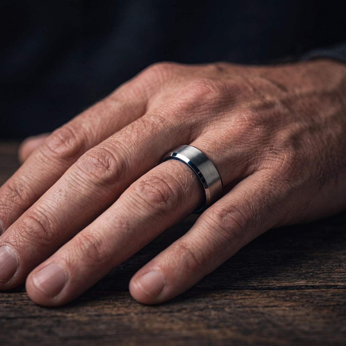 Wedding Bands,Mens Tungsten Wedding Band,Mens Wedding Bands,Alternative Wedding,Silver and Blue Band Ring,Silver Ring Band Size 12,Blue Ring
