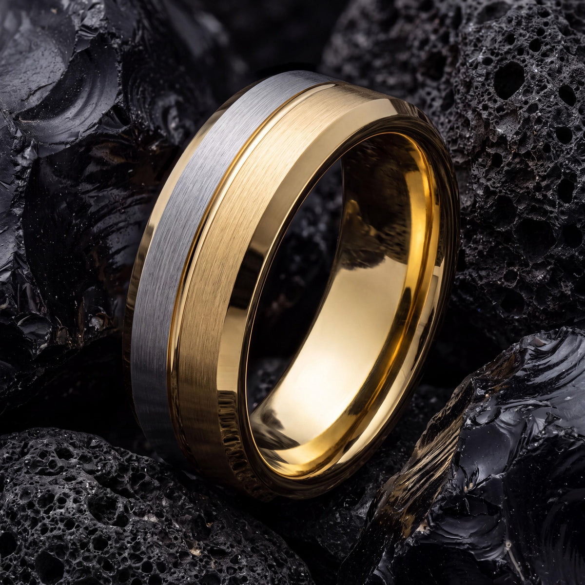 Tungsten Wedding Band,Wedding Bands Women Unique,Two Tone Mens Wedding Rings,Tungsten Ring Gold,Silver Promise Ring Men,Gold And Silver Ring
