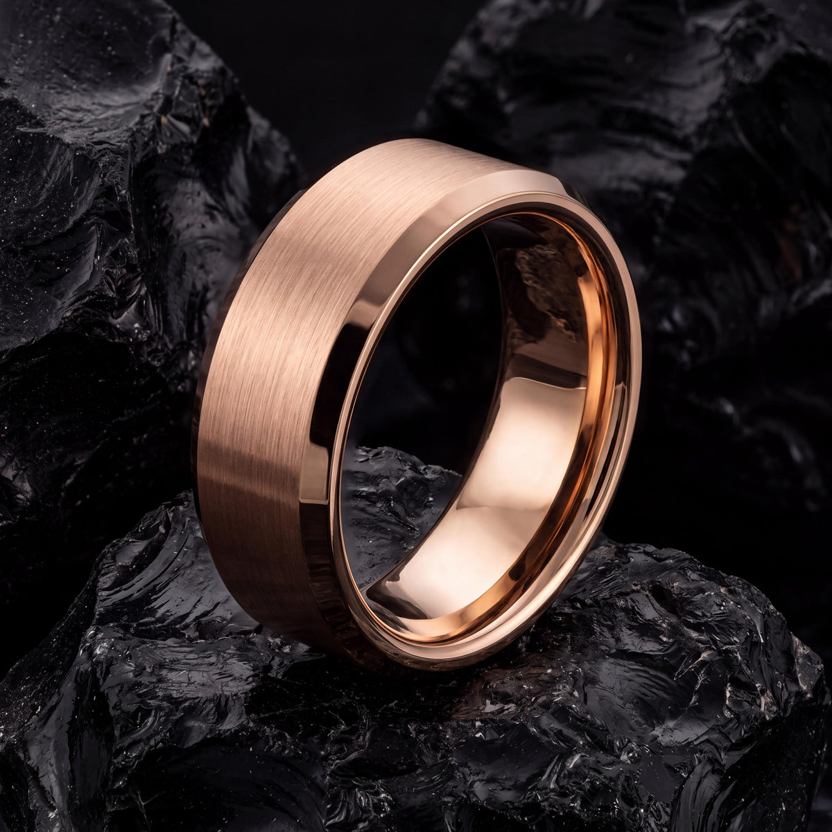 Mens Wedding Band,Mens Wedding Band Tungsten,Couples Wedding Bands,Curved Wedding Bands,Rose Wedding Band,For,Gifts,Anniversary,Birthday,Her