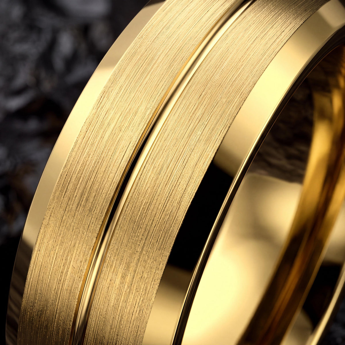 Tungsten Wedding Band,Mens Wedding Band Tungsten,Wedding Ring Set His and Hers,Womens Wedding Ring,Mens Wedding Flat Band 18K Yellow Gold,10