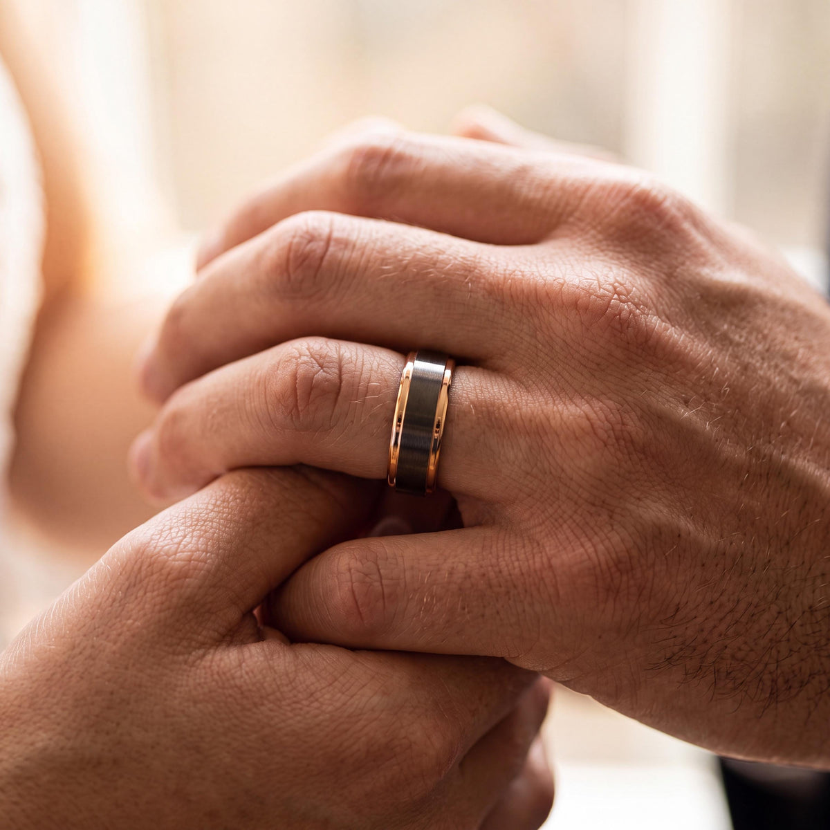 Wedding Bands,Mens Wedding Band Tungsten,Wedding Band Set,Womens Comfort Fit Wedding Band,Gunmetal,Rosegold,For,Gifts,Anniversary,Birthday,8