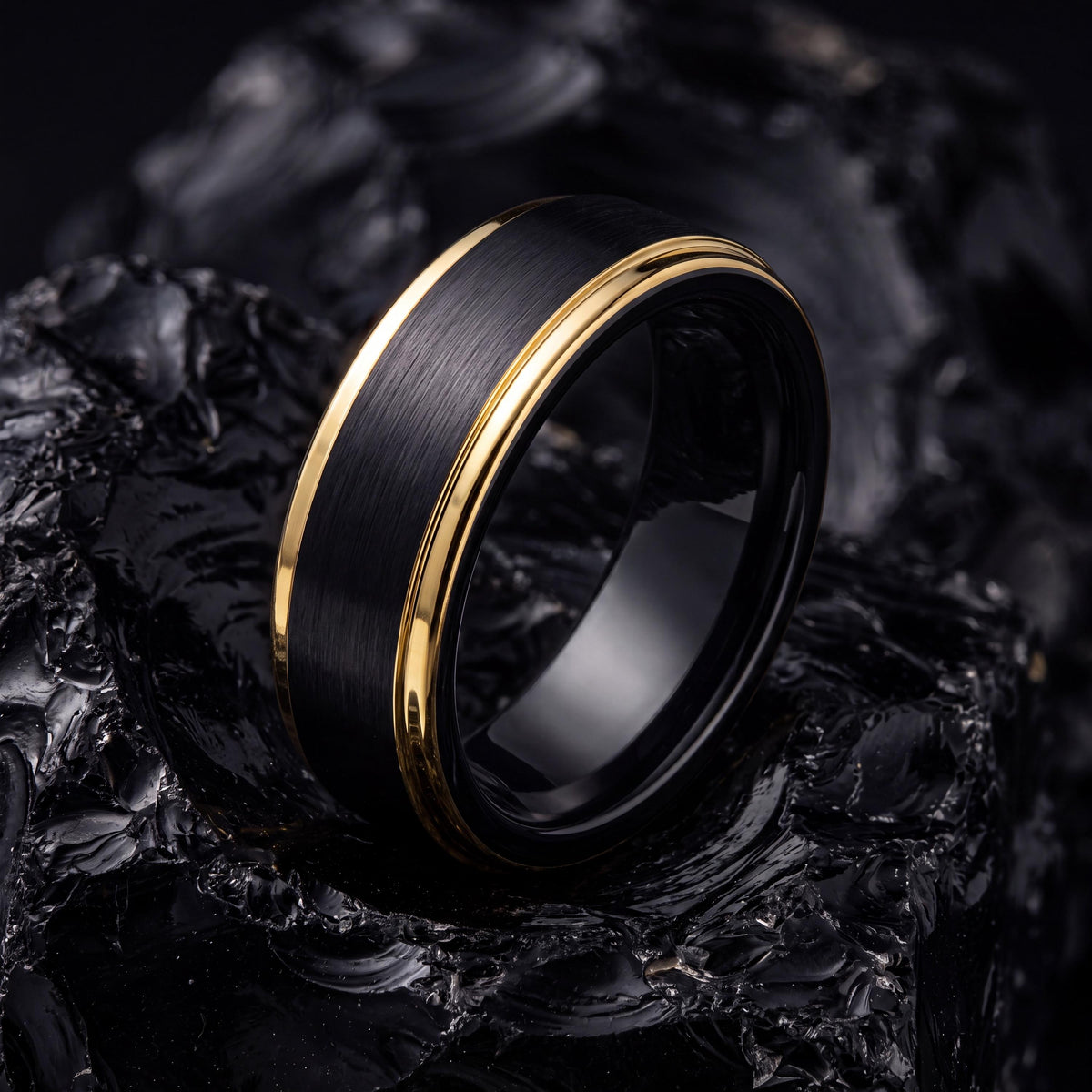Wedding Band,Mens Wedding Band Tungsten,Wedding Rings,Wedding Band Set His and Hers Unique,Mens Gold Wedding Band Size 11,Mens Ring Black,10