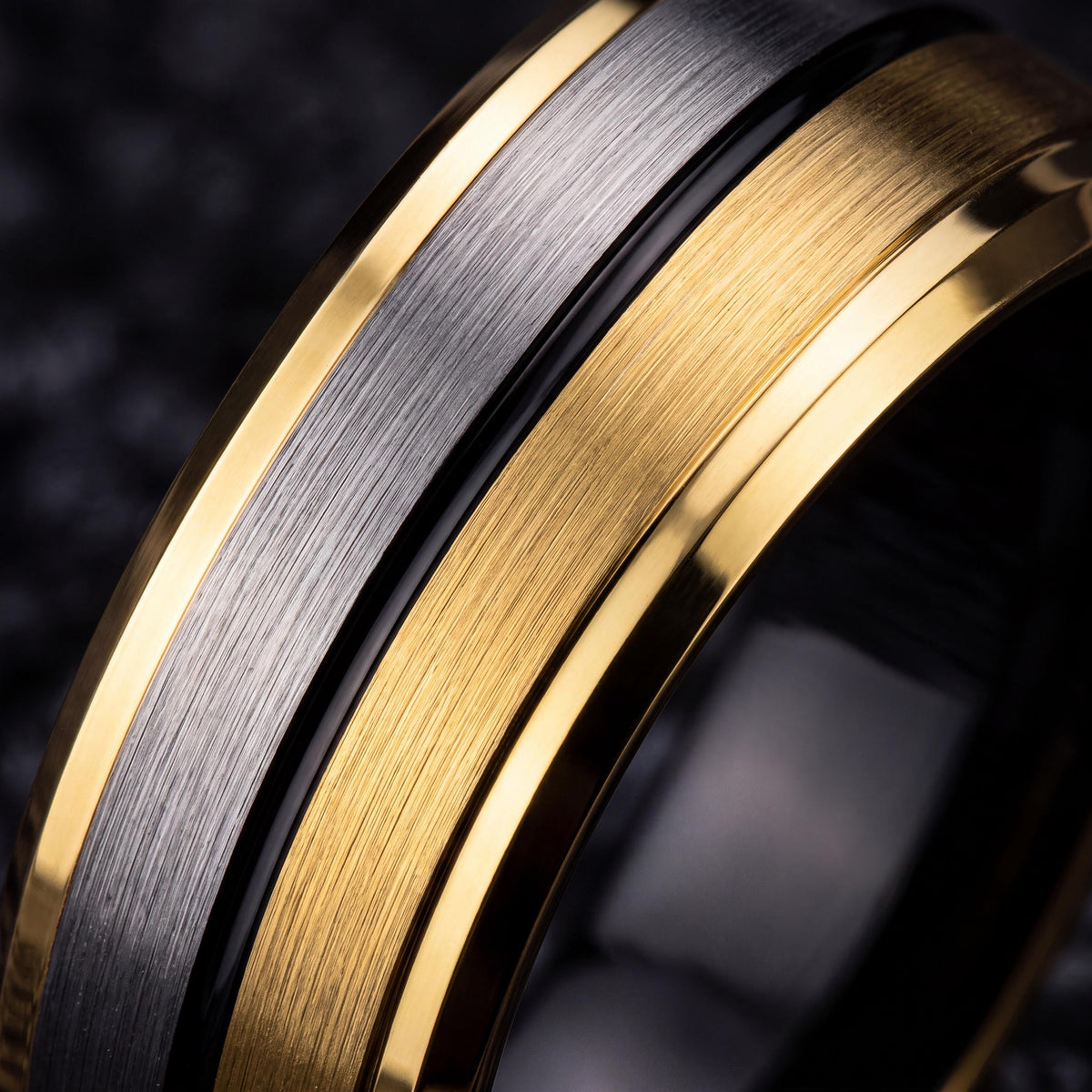 Mens Tungsten Wedding Band,Unique Mens Wedding Band,Unique Mens Wedding Bands,Hammered Ring Gold,Mens Silver Thumb Ring,Black Embellished,10