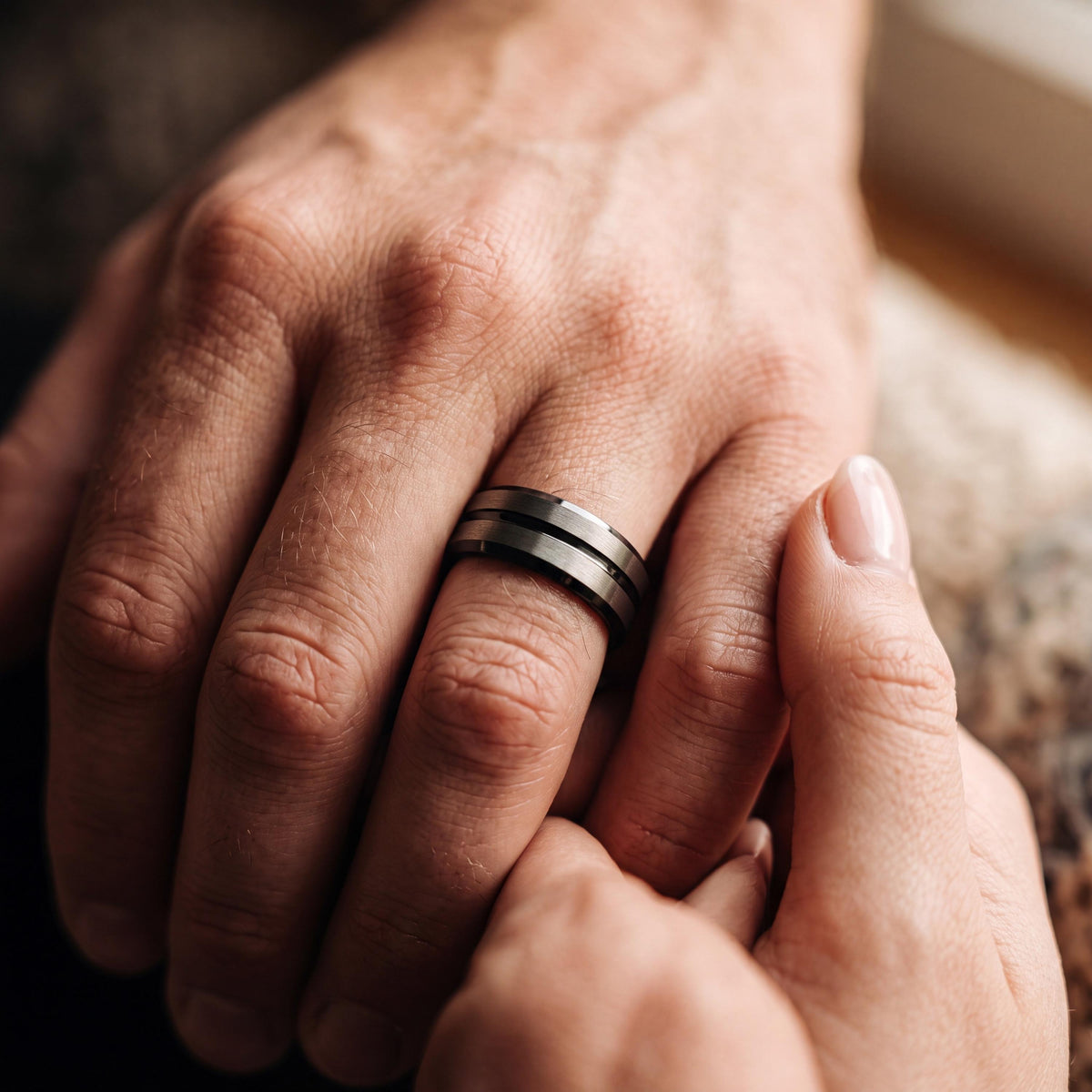 Wedding Ring,Tungsten Wedding Band,Matching Wedding Bands,Wedding Bands Minimalist,Male Wedding Band Gunmetal 6mm,Mens Wedding Band Black,10