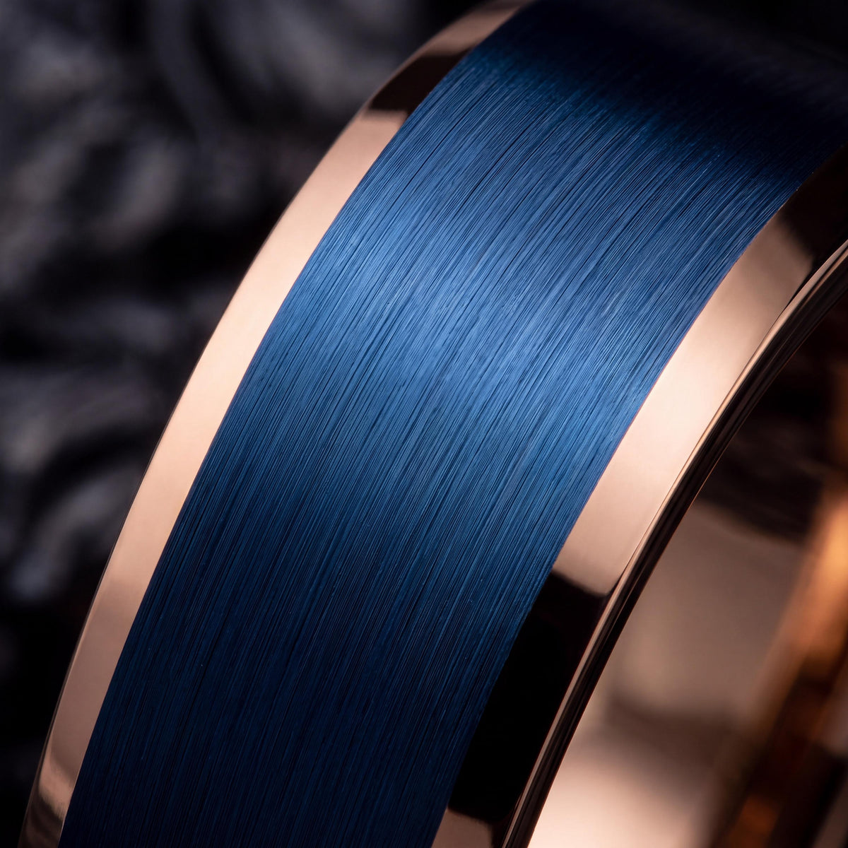 Mens Wedding Band,Tungsten Wedding Band,Matching Wedding Bands,Wedding Band Set His and Hers Unique,Rosegold,Blue Wedding Bands,For,Gifts,10