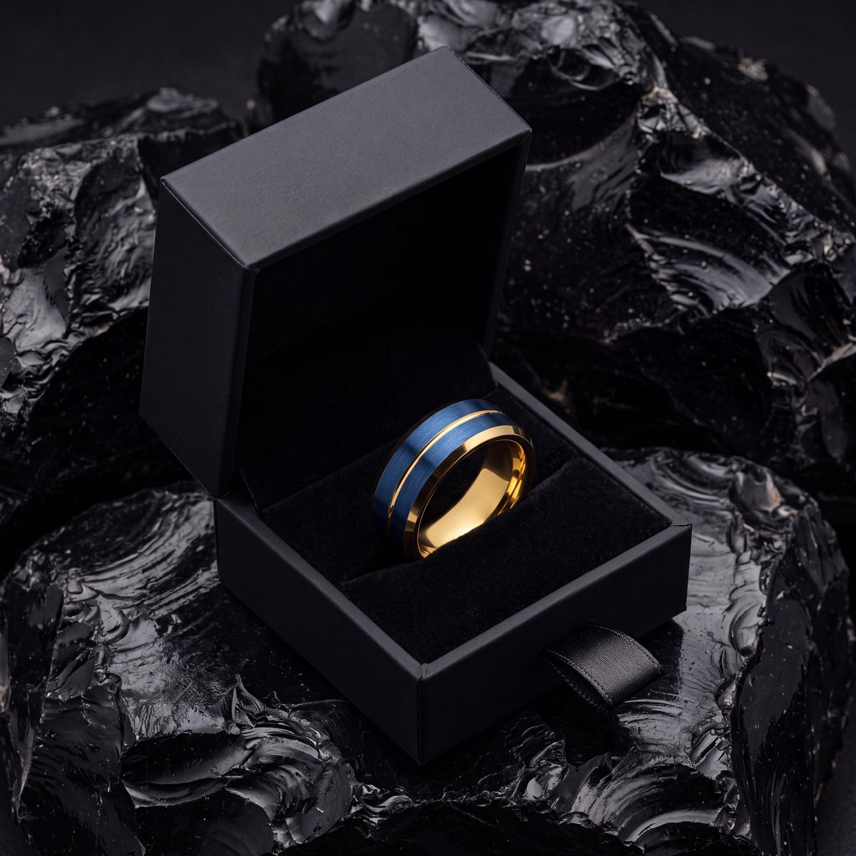 Wedding Ring,Tungsten Wedding Band,Matching Wedding Bands His And Hers,Personalised Wedding,Real Gold Personalized Ring,Blue Wedding Ring,10