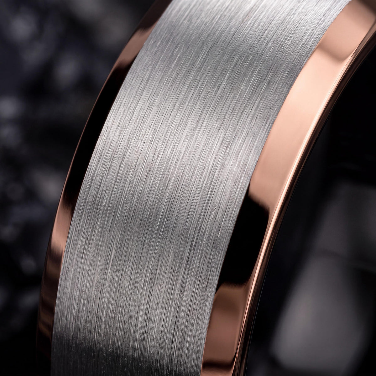 Wedding Bands Set,Narrow Comfort Fit Wedding Band,Rose Gold And Black Tungsten Wedding Band,Jewelry Silver,Rose Gold Class Ring,Black Ring,1
