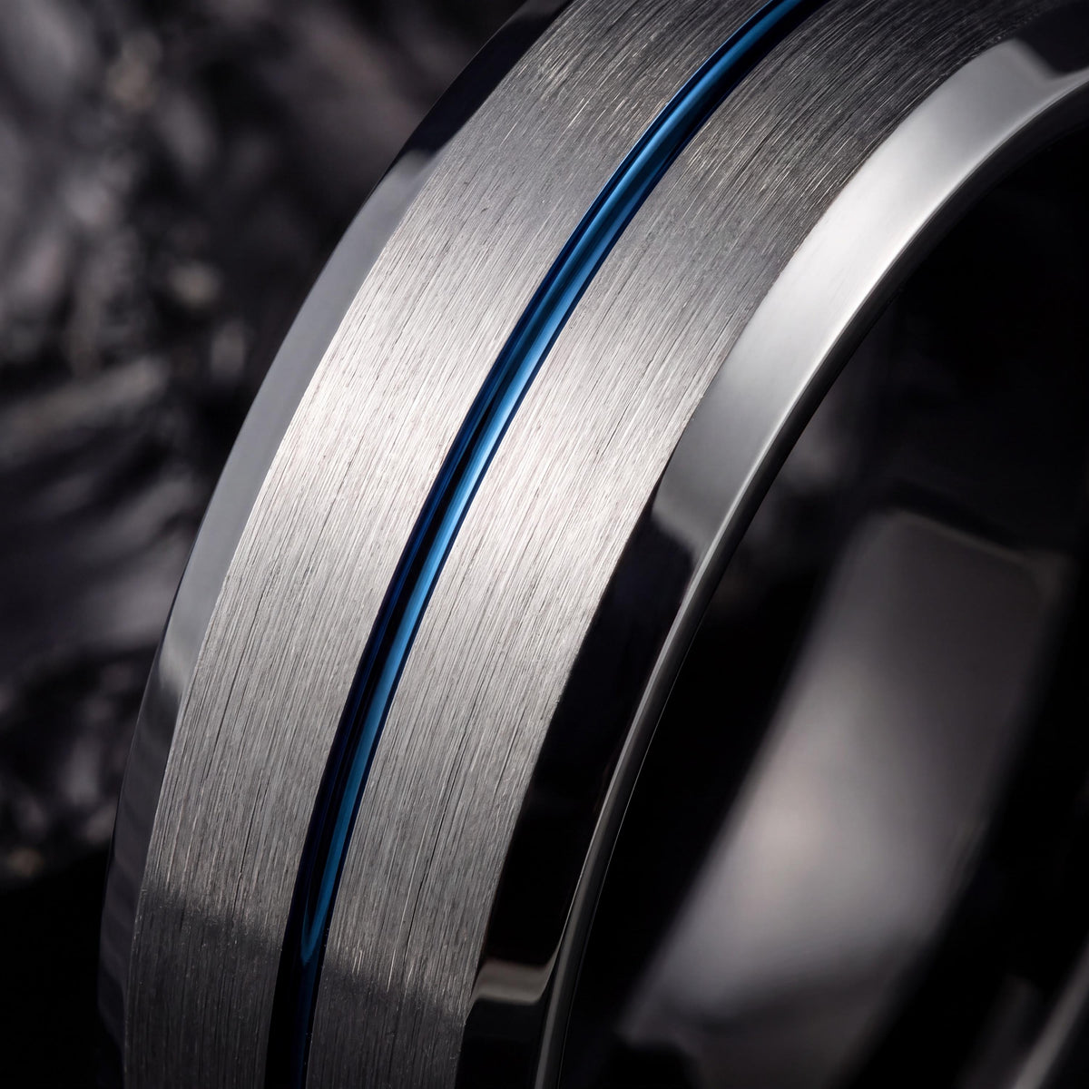 Tungsten Wedding Band,Tungsten Wedding Band,Wedding Bands Set,Matching Wedding Rings,Mens Silver Jewelry,Black Embellished,Mens Rings Blue,8