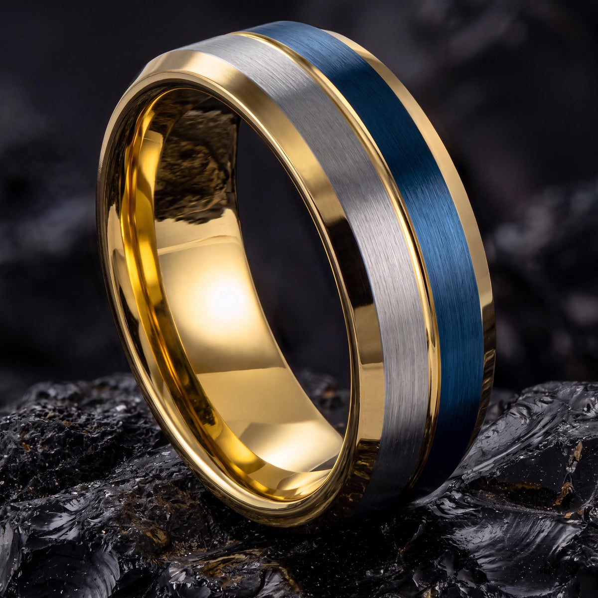 Wedding Band,Mens Wedding Band Tungsten,Mens Wedding Rings,Wedding Ring Set Women,Engraved Gold Ring,Thin Silver Wedding Band,Mens Blue Ring