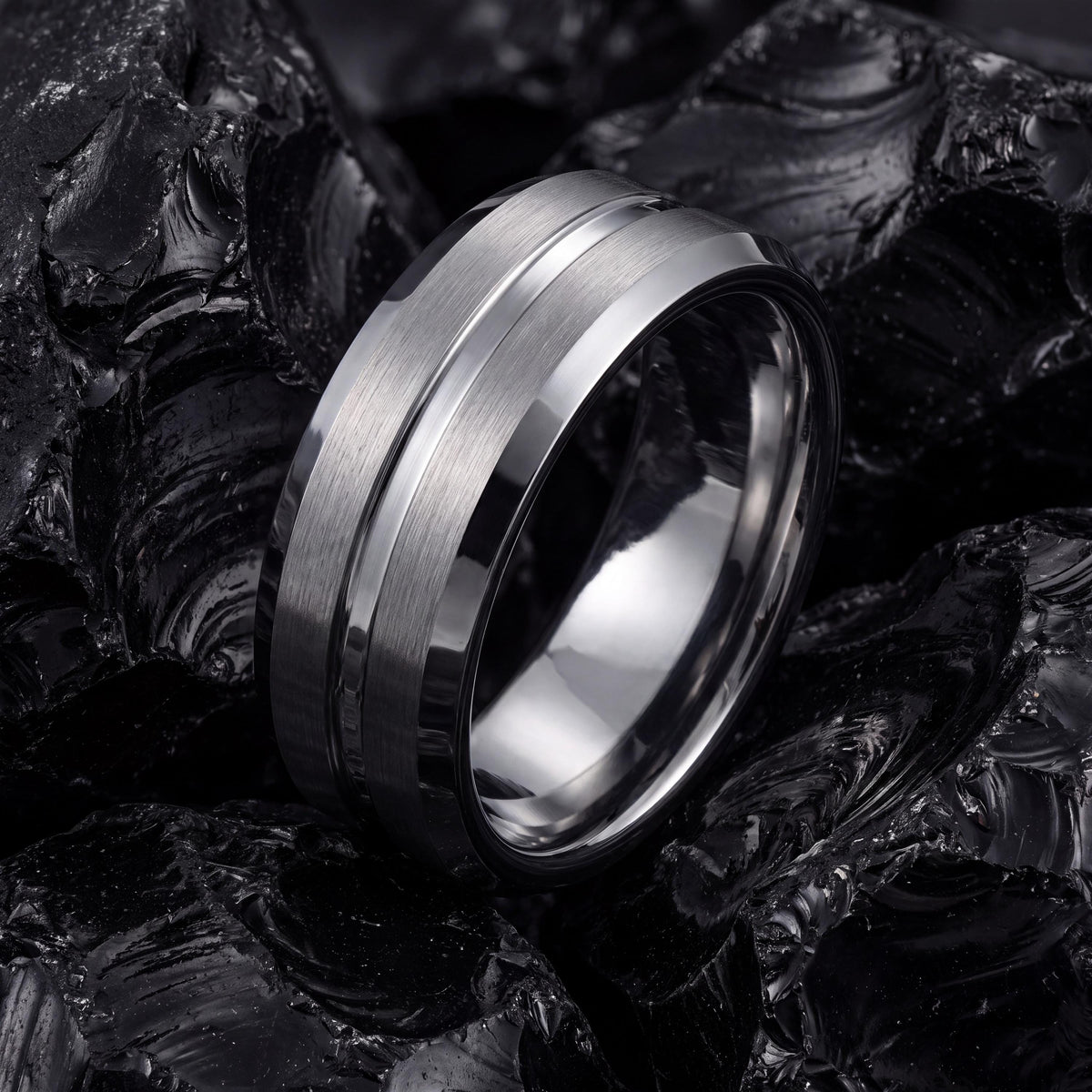 Wedding Bands,Mens Wedding Band Tungsten,Matching Wedding Bands His and Hers,Two Tone Mens Wedding Rings,Silver Tungsten Rings Set,For,Gifts
