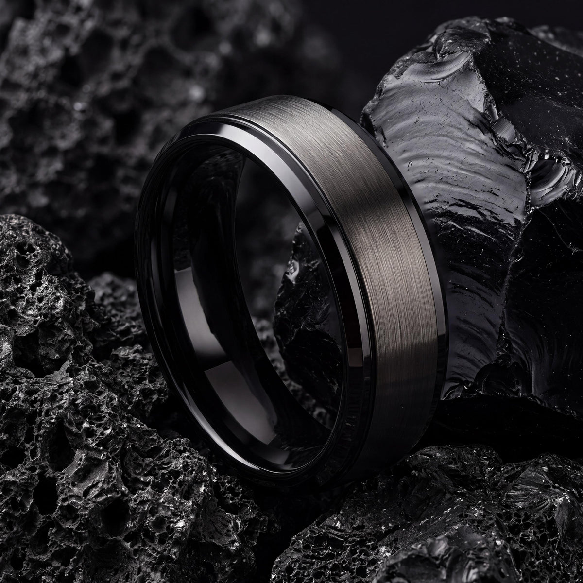 Tungsten Wedding Band,Tungsten Wedding Band,Womens Wedding Bands,Wedding Band Women Thin,Male Wedding Band Gunmetal 6mm,Black Embellished,10