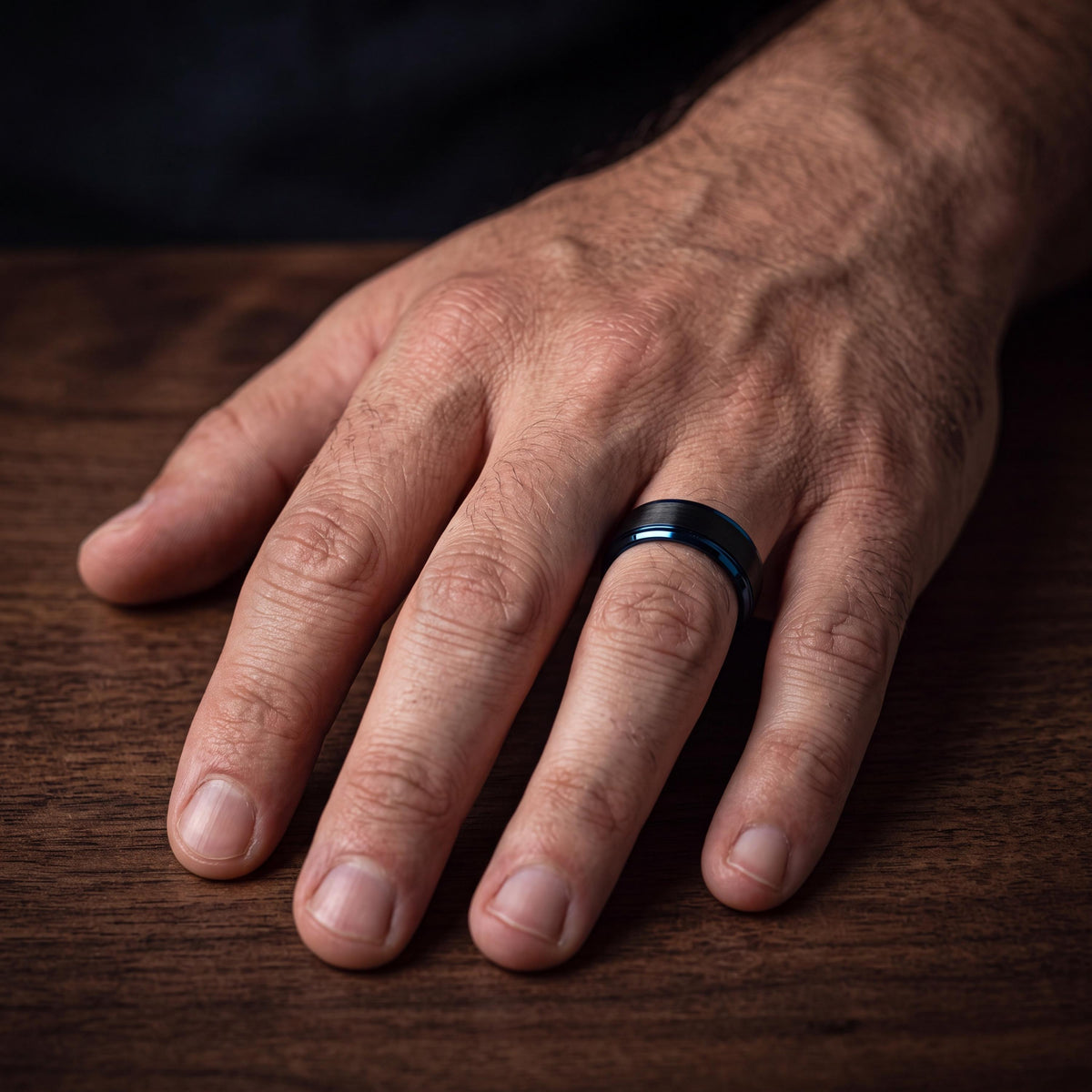 Wedding Bands,Tungsten Wedding Band,Unique Wedding Band,His And Her Wedding Bands,Black Wedding Band,Thin Blue Line,For,Gifts,Anniversary,10