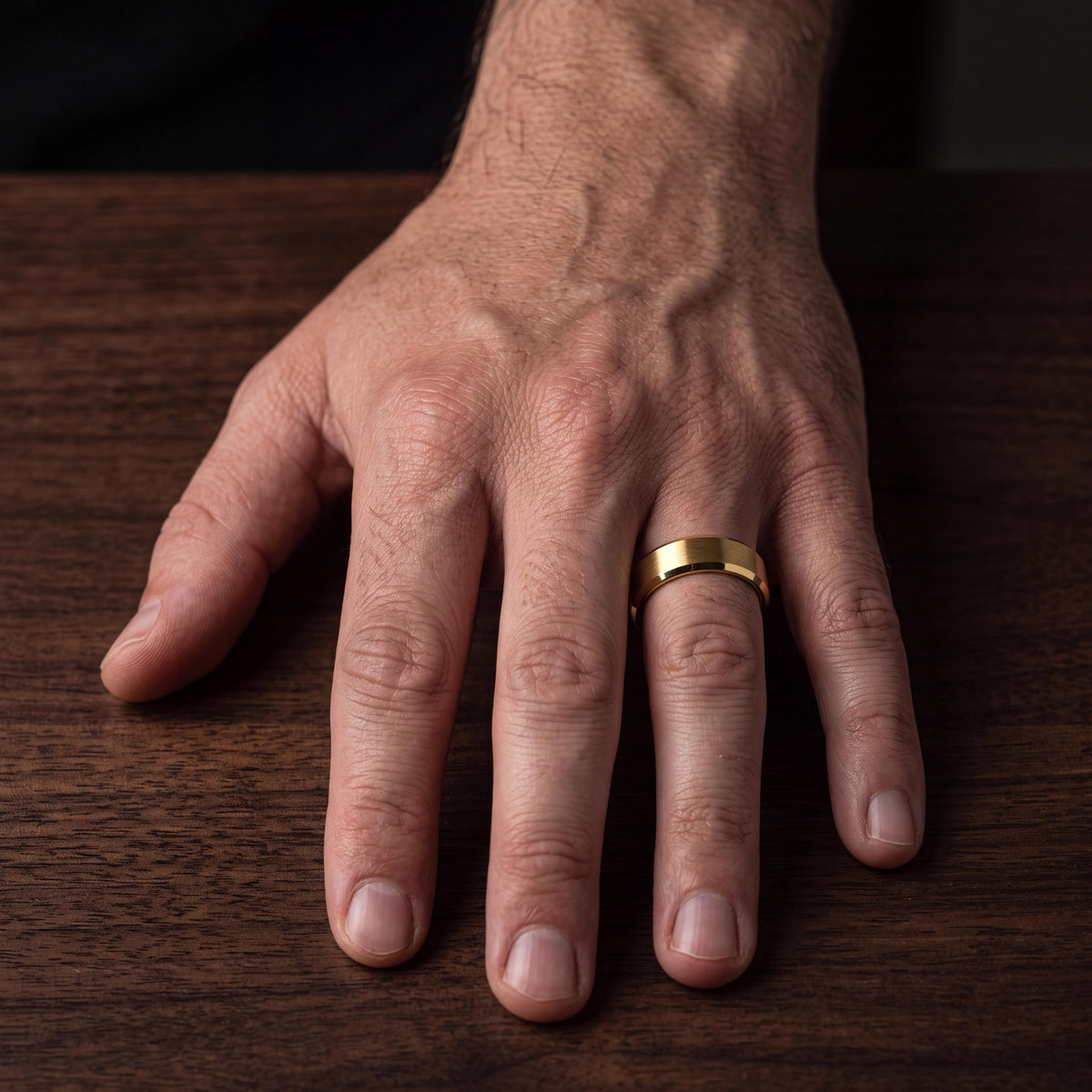 Mens Wedding Band Tungsten - Gold Wedding Ring For Women - Boyfriend Christmas Gift - Engagement Gifts For Couple - Matching Ring For Friend
