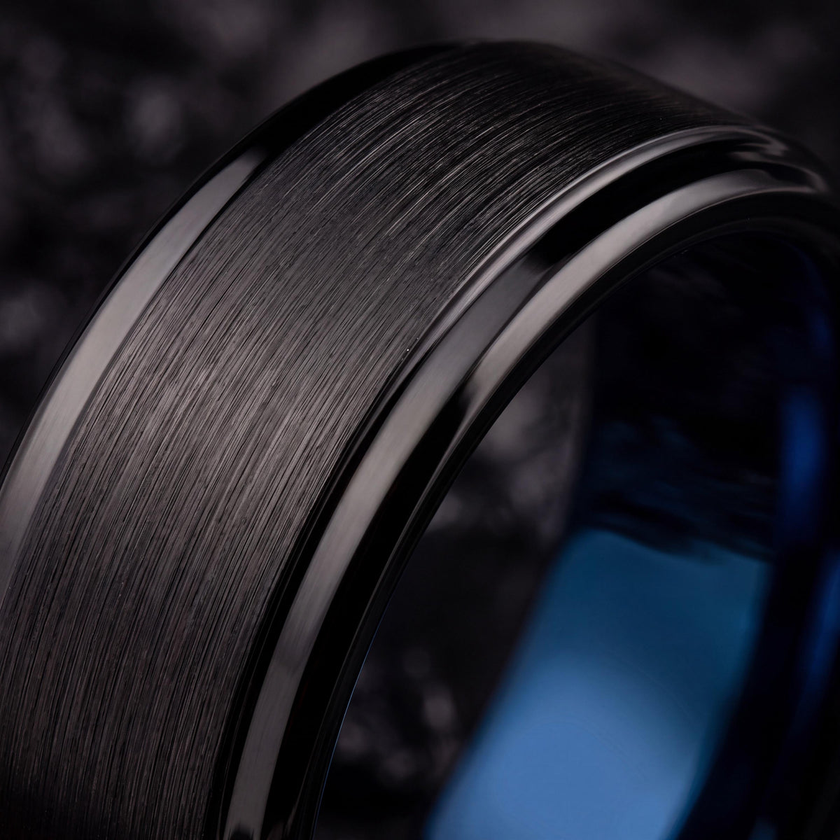 Tungsten Wedding Band,Mens Tungsten Wedding Band,Couples Wedding Bands,His and Hers Wedding Rings,Mens Wedding Band Black,Blue Wedding Bands