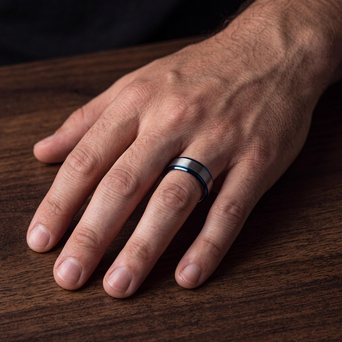 Mens Wedding Band,Mens Tungsten Wedding Band,Unique Wedding Rings,Wedding Bands Minimalist,Smooth Silver Ring,Rose Wedding Band,Blue Jewelry