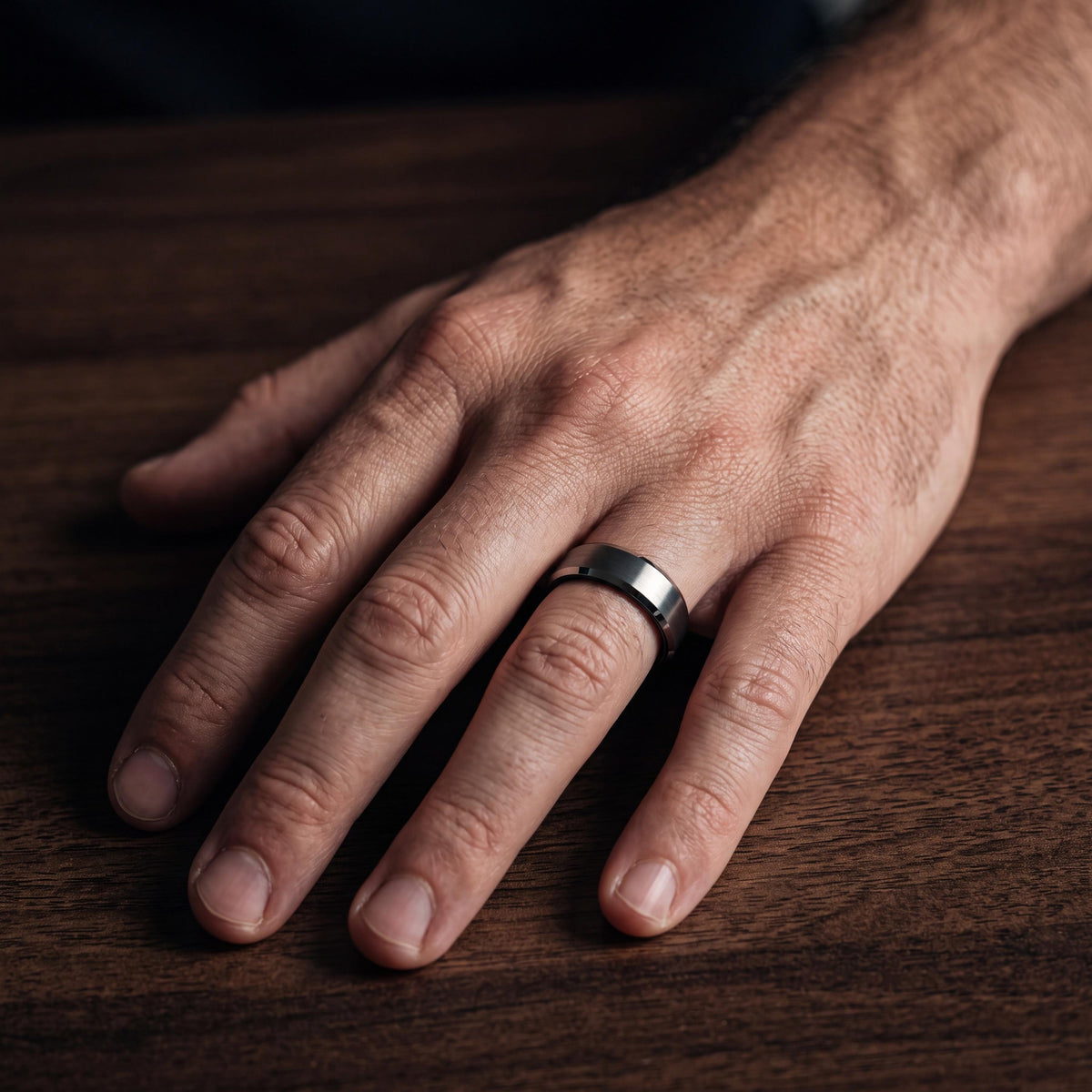Mens Wedding Band,Mens Tungsten Wedding Band,Mens Wedding Ring,Alternative Wedding,Textured Silver Ring,Black Wedding Ring,Black Silver Ring