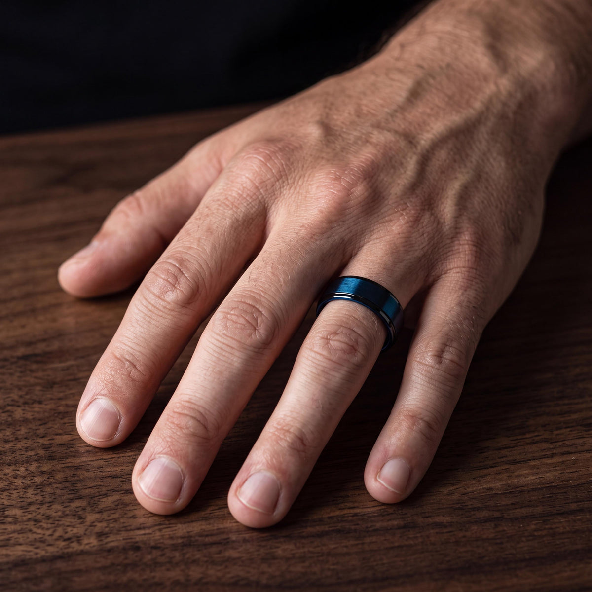Tungsten Wedding Band,Mens Wedding Band Tungsten,Matching Wedding Bands,Womans Wedding Band Ring,Black Wedding Band Women,Dusty Blue Wedding