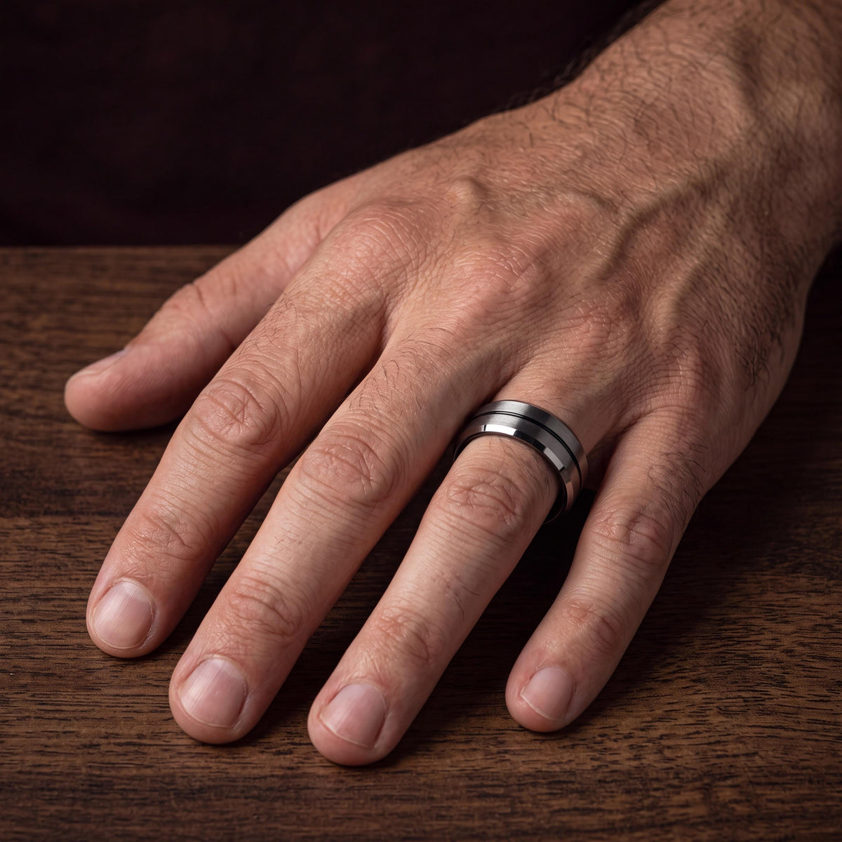 Wedding Bands,Mens Tungsten Wedding Band,Womens Wedding Bands,Thin Wedding Band,Grey,Black Embellished,Black and Silver Mens Wedding Band,10