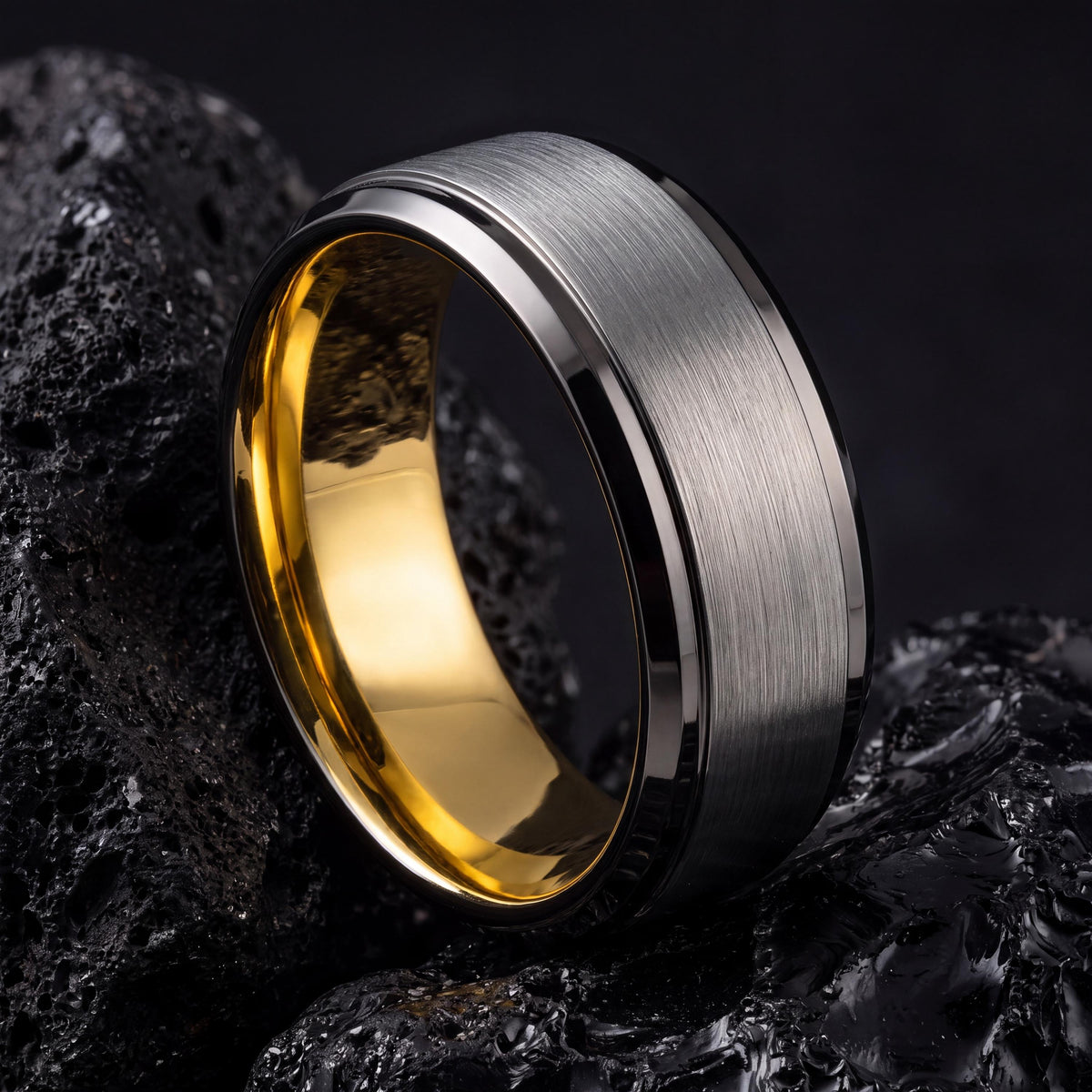 Wedding Bands,Tungsten Wedding Band,Couples Wedding Bands,Man Wedding Bands,Male Wedding Band Gunmetal 8mm,Dainty Gold Ring,Silver Ring Band