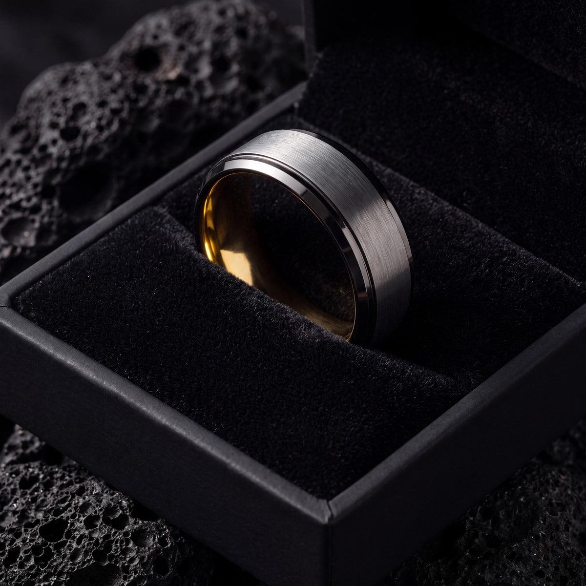Wedding Bands,Tungsten Wedding Band,Couples Wedding Bands,Man Wedding Bands,Male Wedding Band Gunmetal 8mm,Dainty Gold Ring,Silver Ring Band
