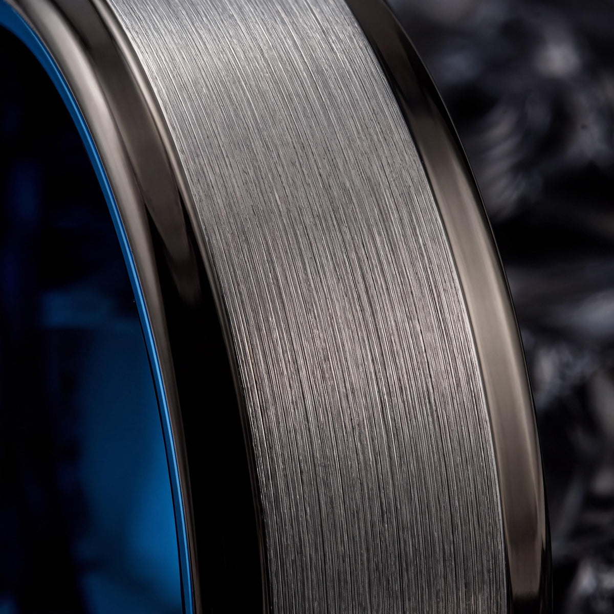 Mens Wedding Band Tungsten,Curved Wedding Band,Wedding Bands Set His and Hers Unique,Gunmetal,Silver Mens Wedding Band,Blue Wedding Bands,10