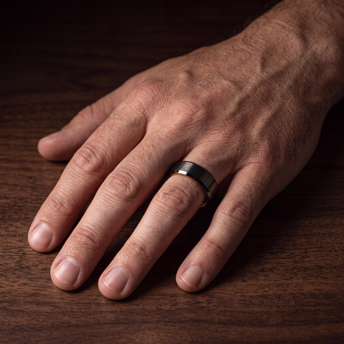 Tungsten Wedding Band,Mens Tungsten Wedding Band,Wedding Rings,Couples Wedding Rings,Male Wedding Band Gunmetal 8mm,Thin Gold Wedding Band,8
