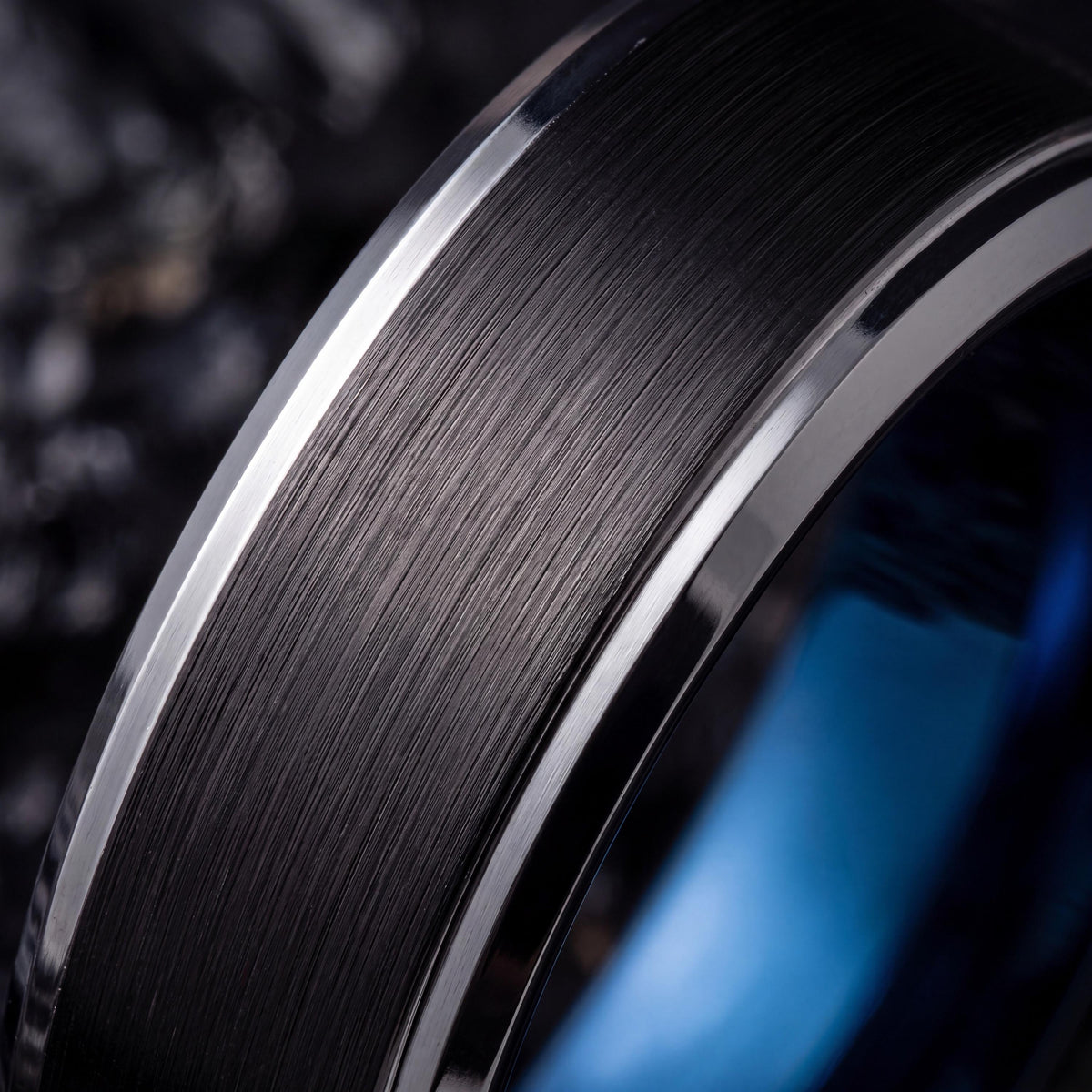 Wedding Band,Mens Tungsten Wedding Band,Wedding Bands Women Unique,8Mm Wedding Ring Men,Silver Natural Ring,Black,Dainty Blue Ring Stackable