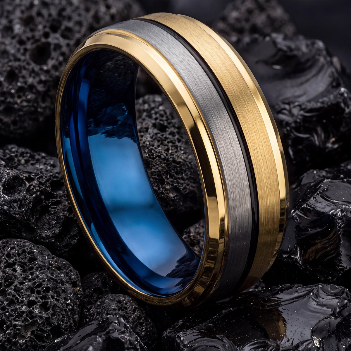 Tungsten Wedding Band,Mens Wedding Band Tungsten,Wedding Rings,Wedding Band Ring,Gold Ring Set,Silver Wedding Band Women,Black Friday,Blue,1