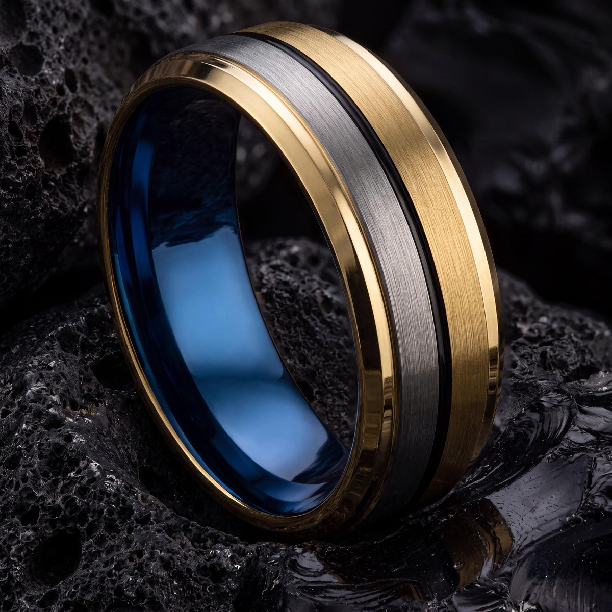Tungsten Wedding Band,Mens Wedding Band Tungsten,Wedding Rings,Wedding Band Ring,Gold Ring Set,Silver Wedding Band Women,Black Friday,Blue,1