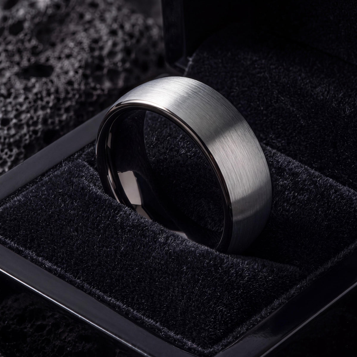Wedding Ring,Mens Wedding Band Tungsten,Wedding Bands Set,Narrow Comfort Fit Wedding Band,Male Wedding Band Gunmetal 4Mm,Mens Silver Ring,10