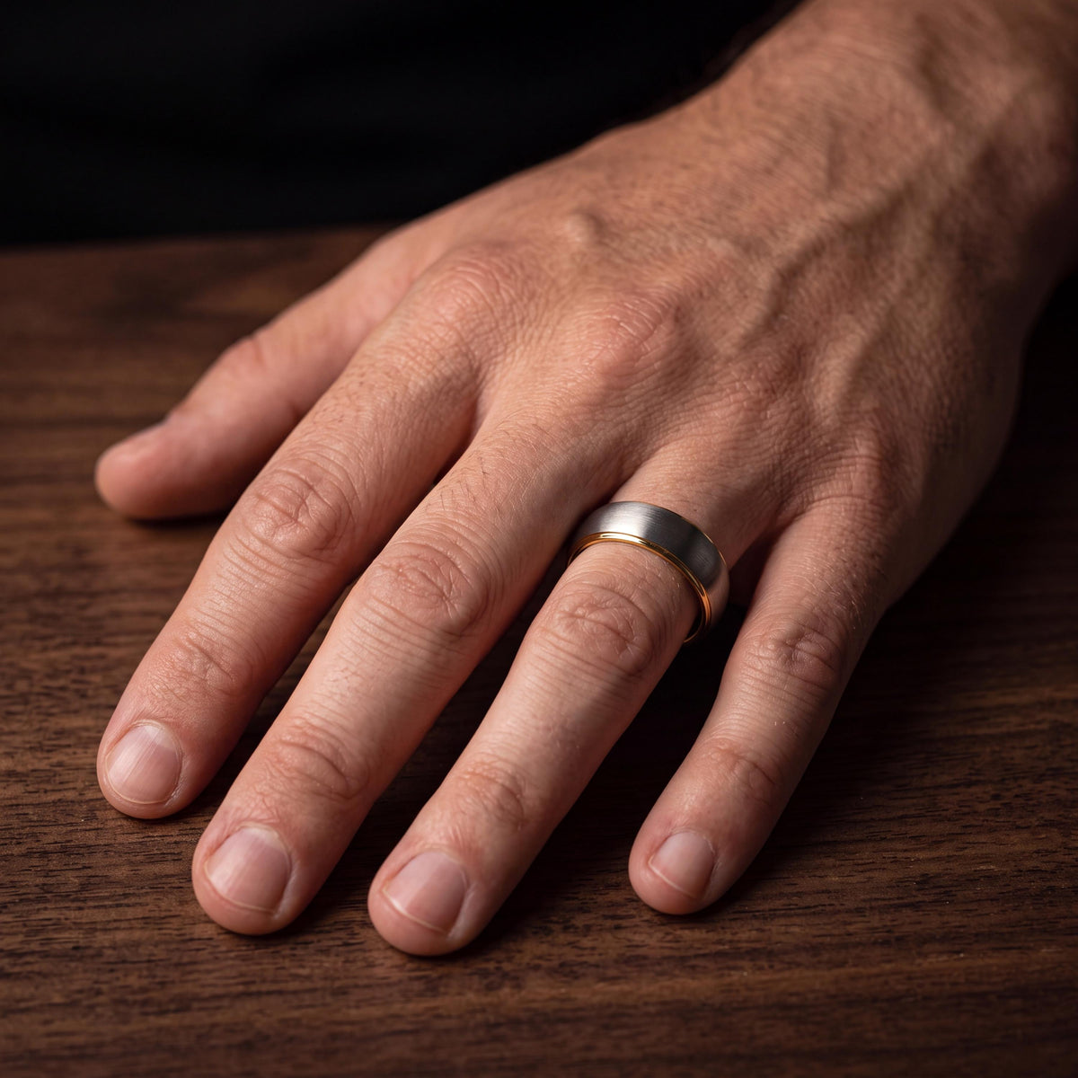 Silver Wedding Band For Women, Gold Tungsten Rings For Men, Personalized Gifts For Dad, Christmas Gifts For Him, 1 Year Anniversary Gifts