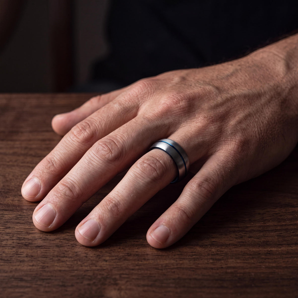 Wedding Ring,Mens Wedding Band Tungsten,Wedding Band Set,Wedding Band Engagement,Silver Thick Band Rings,Set Of 2 Black,Blue Wedding Ring,10