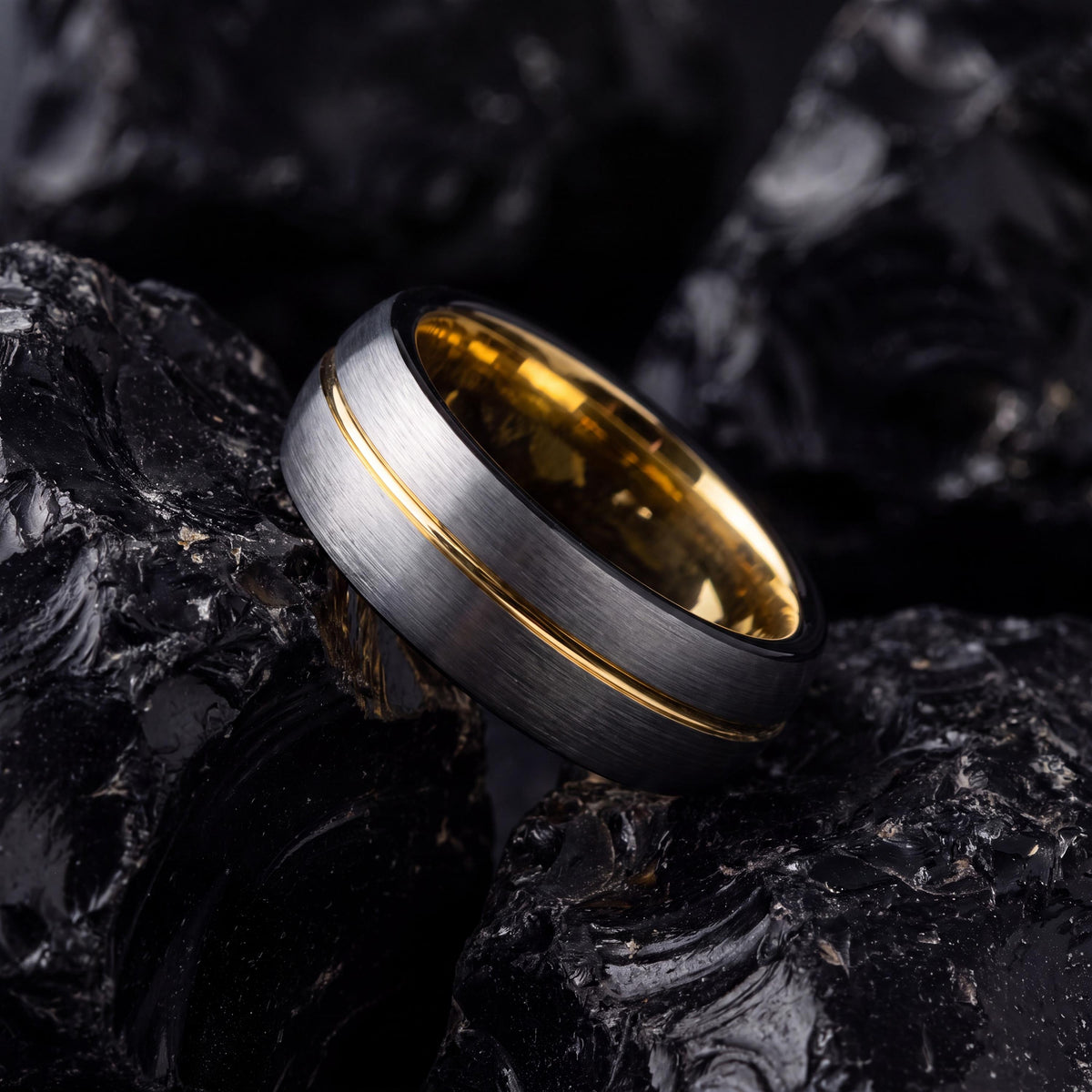 Mens Wedding Band Tungsten,Men Wedding Ring,Wedding Ring Women,Textured Gold Wedding Band Women,Silver Wedding Ring,Newly Wed Gifts Black,10