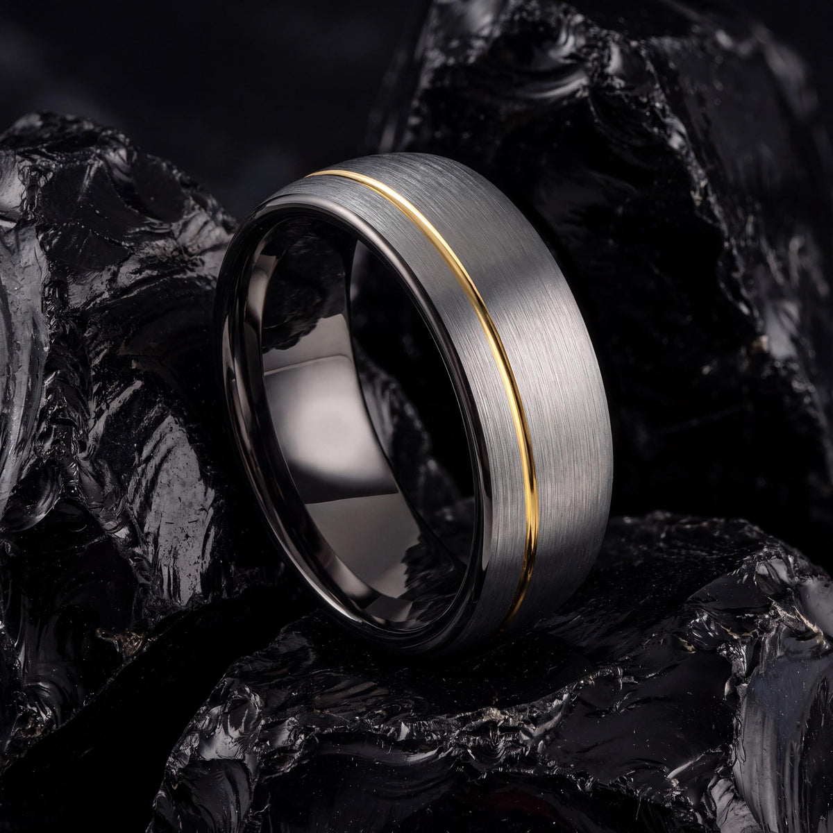 Wedding Ring,Tungsten Wedding Band,Womens Wedding Band,Tapered Wedding Band,Gunmetal,Gold Oval Engagement Ring,Handmade Jewelry Rings Silver