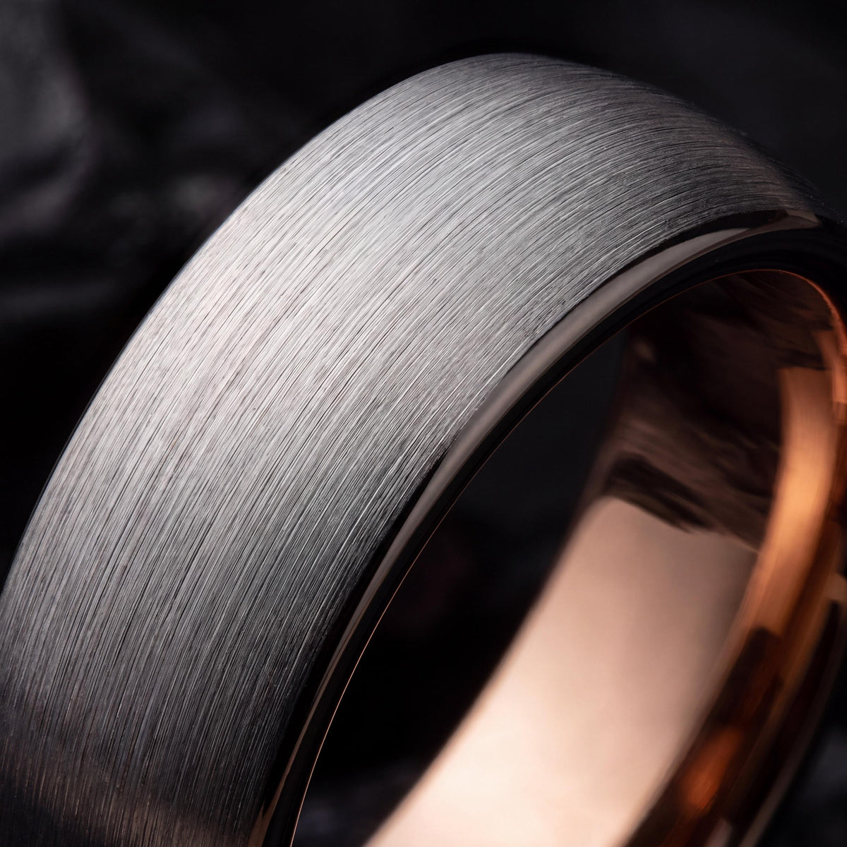 Tungsten Wedding Band,Mens Wedding Band Tungsten,Unique Wedding Rings,Wedding Bands Minimalist,Gunmetal,Grey,Female Rose Gold Wedding Band,1