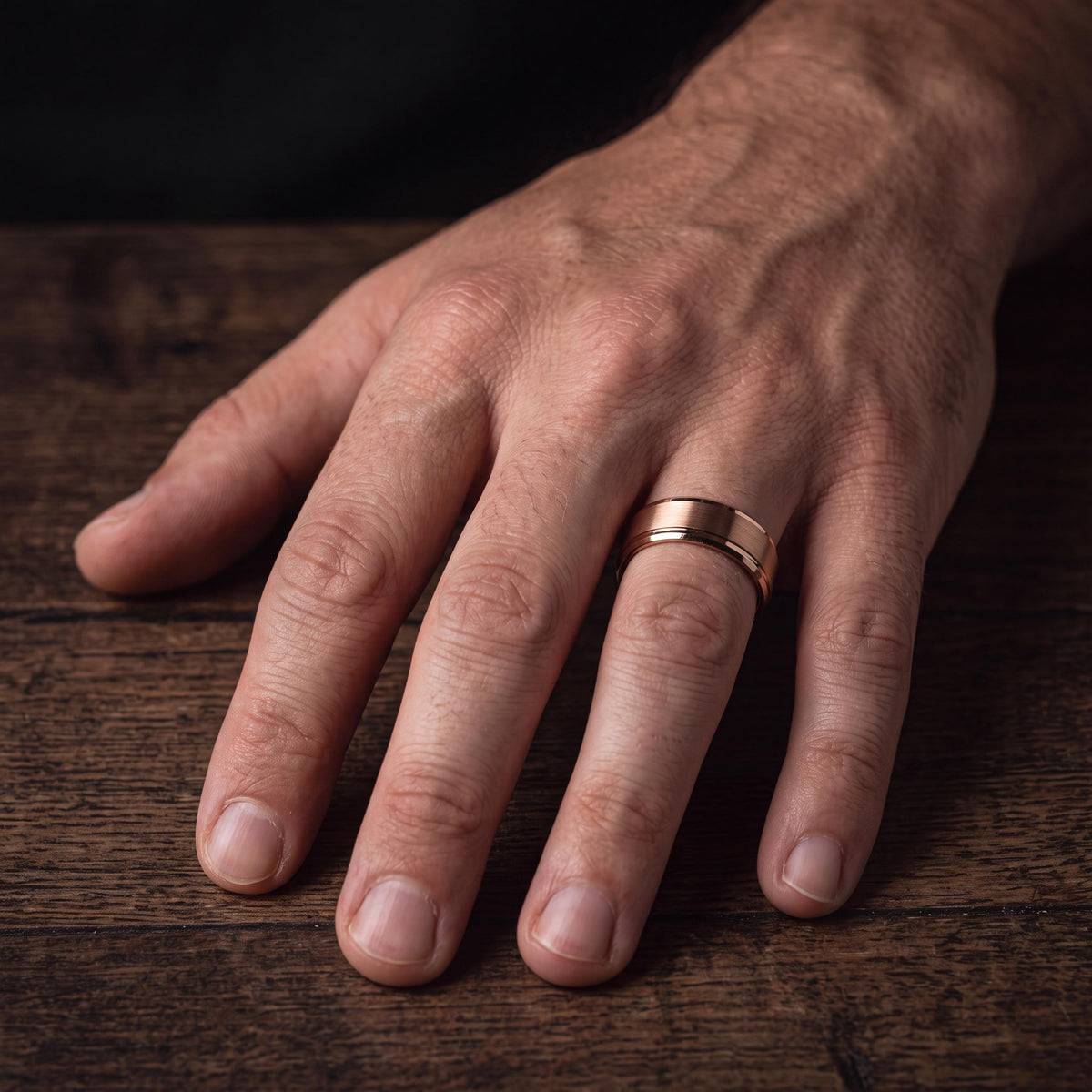 Brushed Rose Gold Wedding Ring, Womens Mens Wedding Band, Engagement Ring, Promise, Unique Gift for men, Women,Wedding Bands Women, Tunsgten