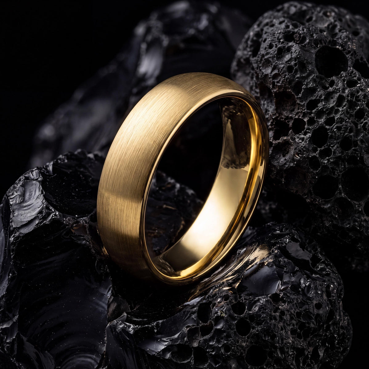 Mens Wedding Band,Mens Wedding Band Tungsten,Wedding Engagement Rings,Wedding Band Set His and Hers Unique,Matte Finish Wedding Band Gold,10